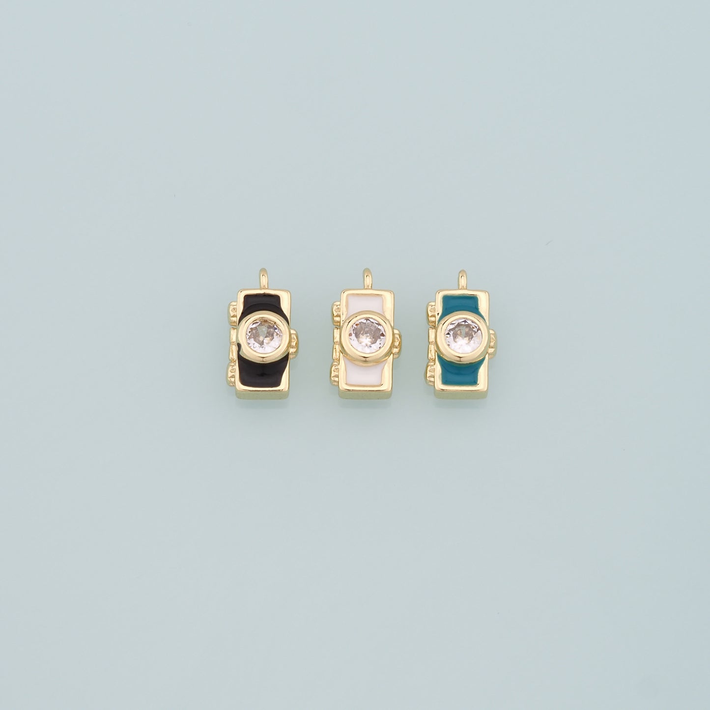 Gold Camera Charms,18K Gold Filled Camera Pendant,Enamel Camera Charm Bracelet Necklace for DIY Jewelry Making Supply