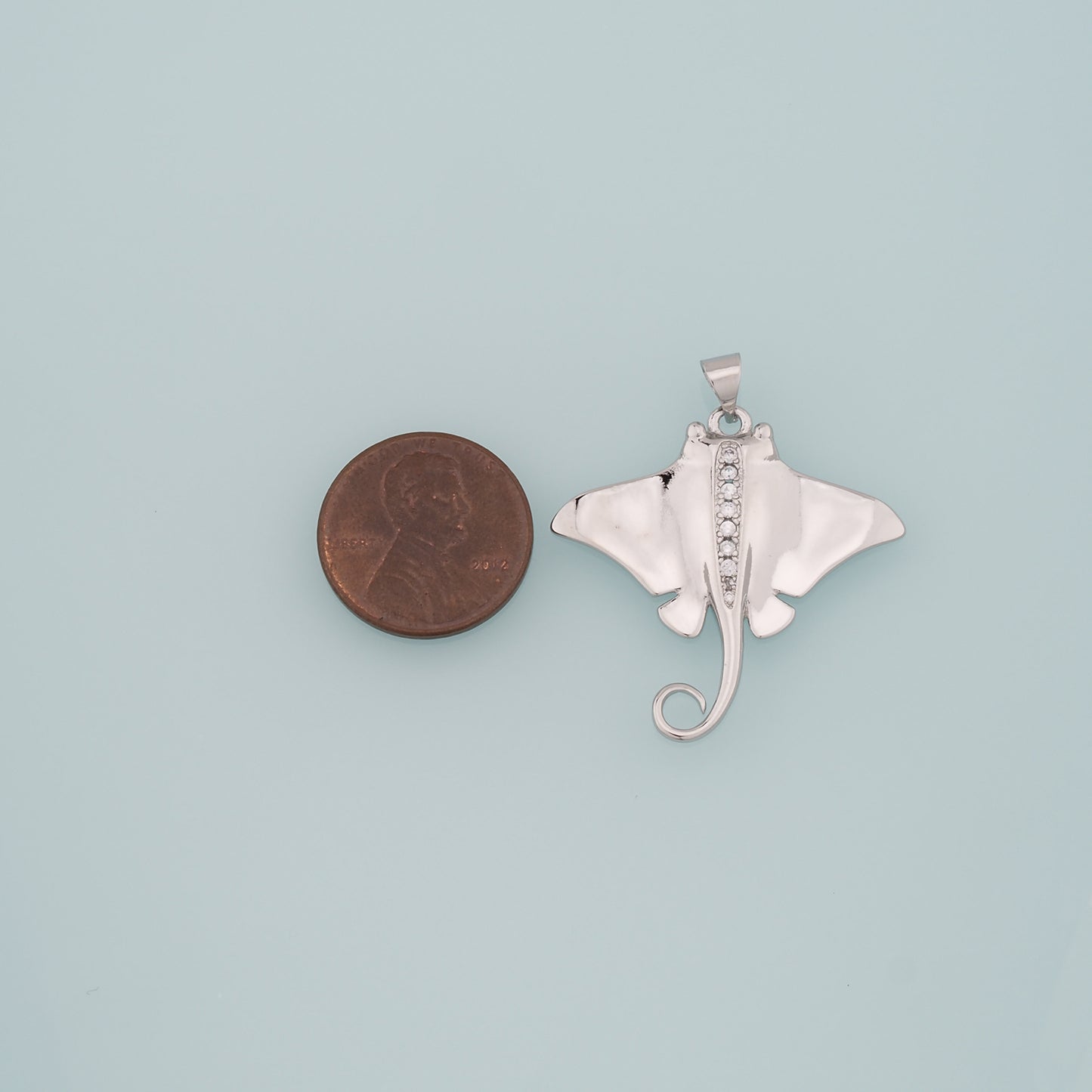 Gold Fish Charms,18K Gold Filled Manta Ray Pendant,CZ Micro Pave Manta Ray Charm Bracelet Necklace for DIY Jewelry Making Supply