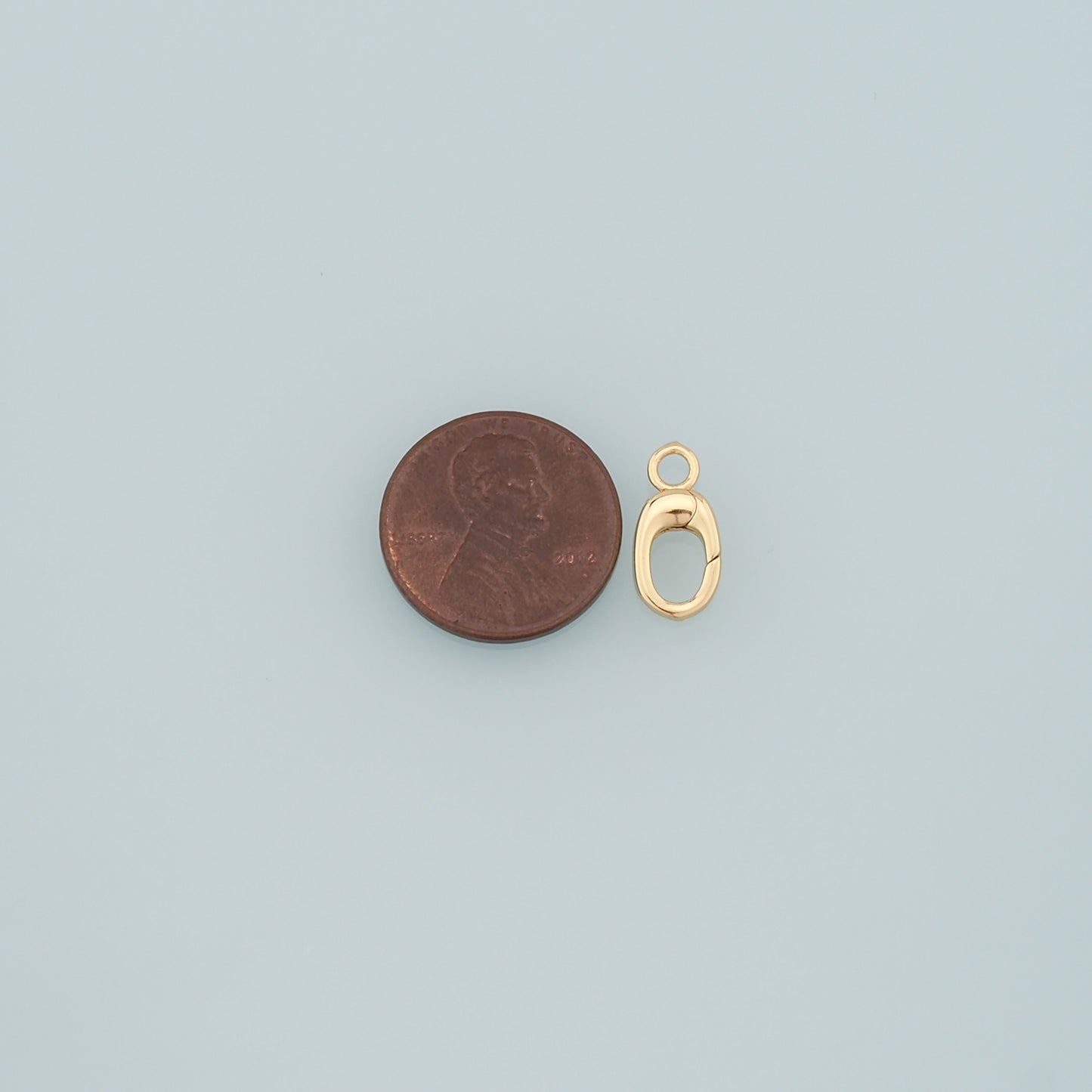 18K Gold Filled Oval Carabiner Clasp,Carabiner Lock Connector,Spring Push Gate for DIY Jewelry Finding Necklace Bracelet