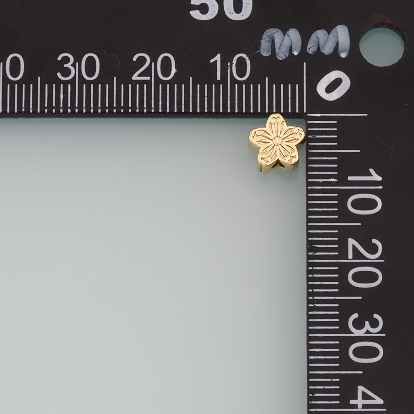 Gold Flower Spacer Beads Charms,18K Gold Filled Flower Bracelet Necklace for DIY Jewelry Making Supply