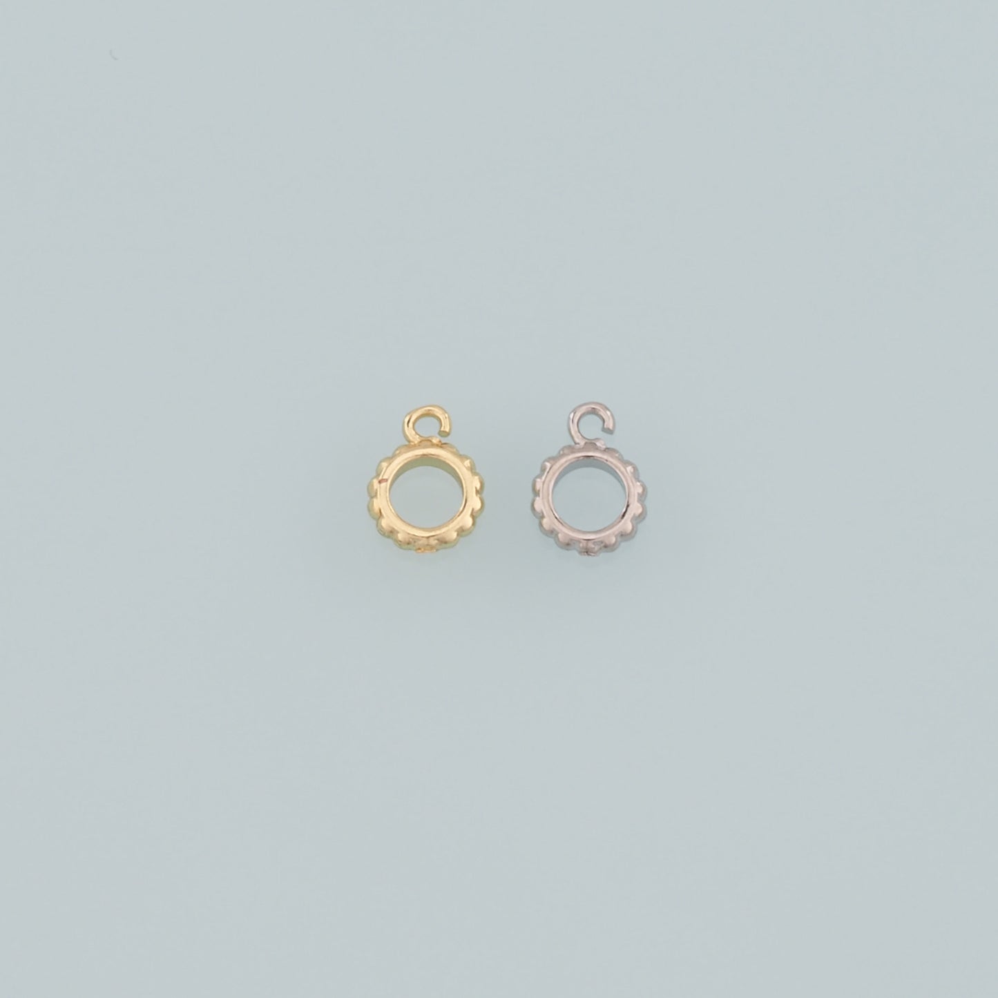 Gold Round Beads Charms,18K Gold Filled Round spacer beads Bracelet Necklace for DIY Jewelry Making Supply