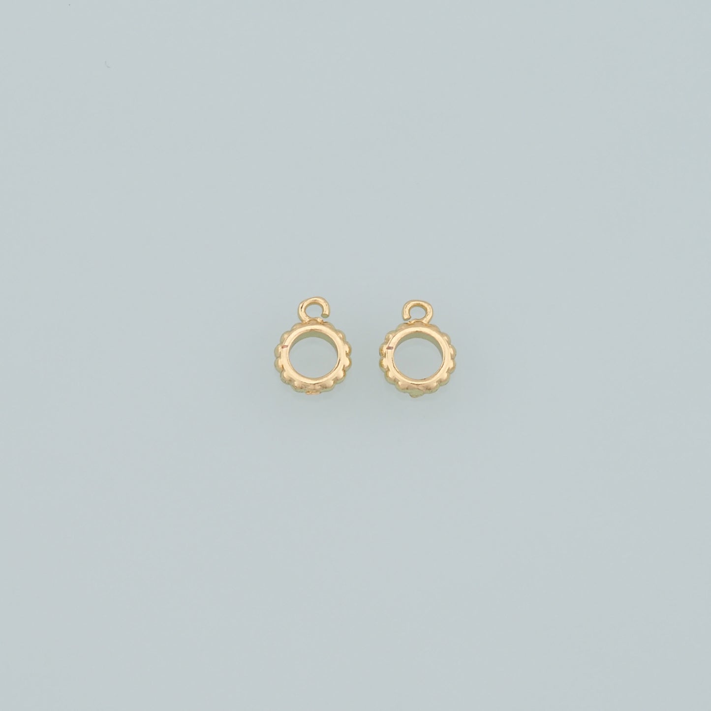 Gold Round Beads Charms,18K Gold Filled Round spacer beads Bracelet Necklace for DIY Jewelry Making Supply