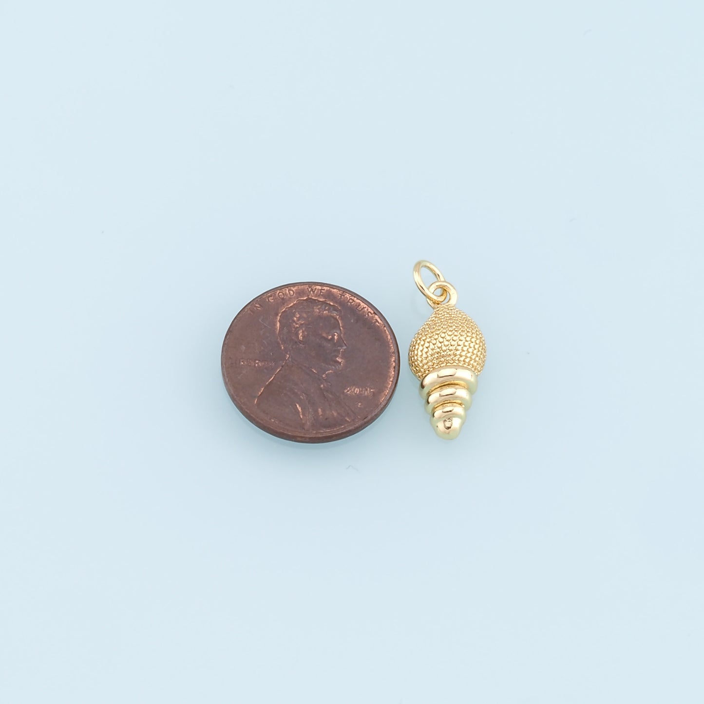 Gold Conch Charms,18K Gold Filled Conch Shell Pendant,Silver Conch Shell Charm Bracelet Necklace for DIY Jewelry Making Supply