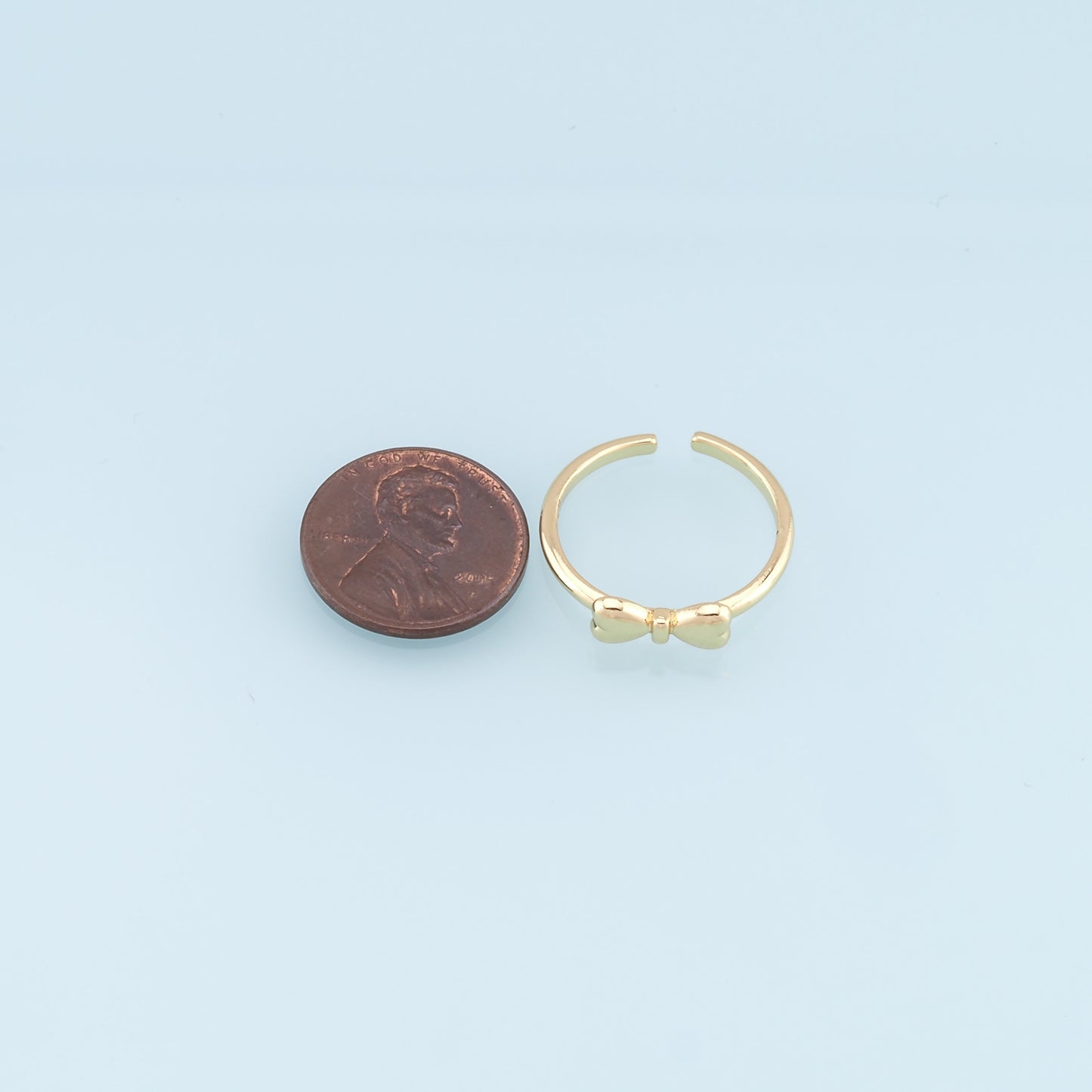Gold Bow Ring,18K Gold Filled Minimalist Bow Ring,Classic Little Bow jewelry