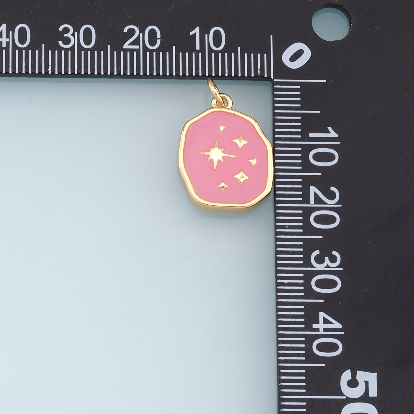 Gold Star Charms,18K Gold Filled Starburst Pendant,Enamel North Star Charm Bracelet Necklace for DIY Jewelry Making Supply