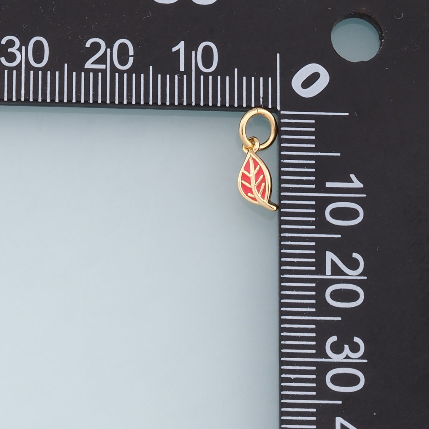 Gold Tiny Leaf Charms,18K Gold Filled Leaf Pendant,Enamel Leaf Charm Bracelet Necklace for DIY Jewelry Making Supply