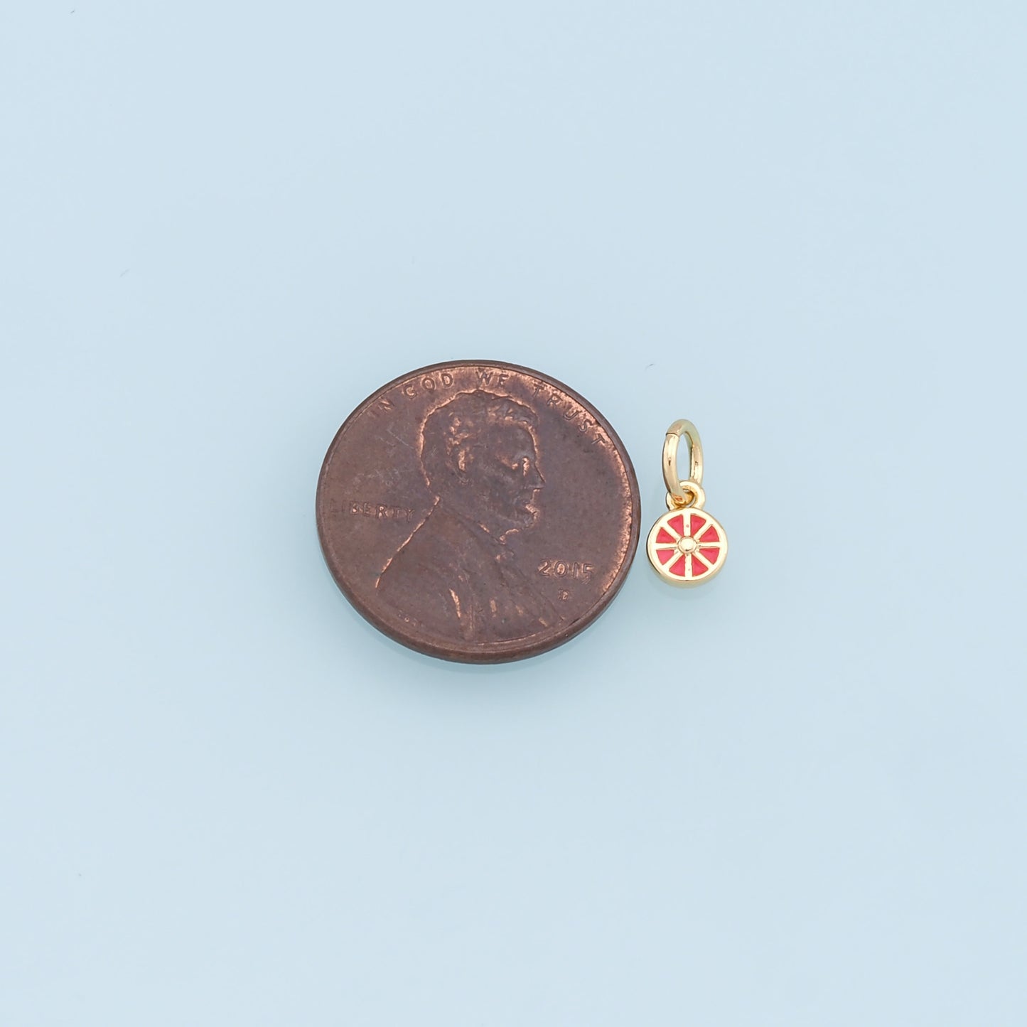 Gold Tiny Lemon Charms,18K Gold Filled Enamel Lemon Pendant,Fruit Charm Bracelet Necklace for DIY Jewelry Making Supply