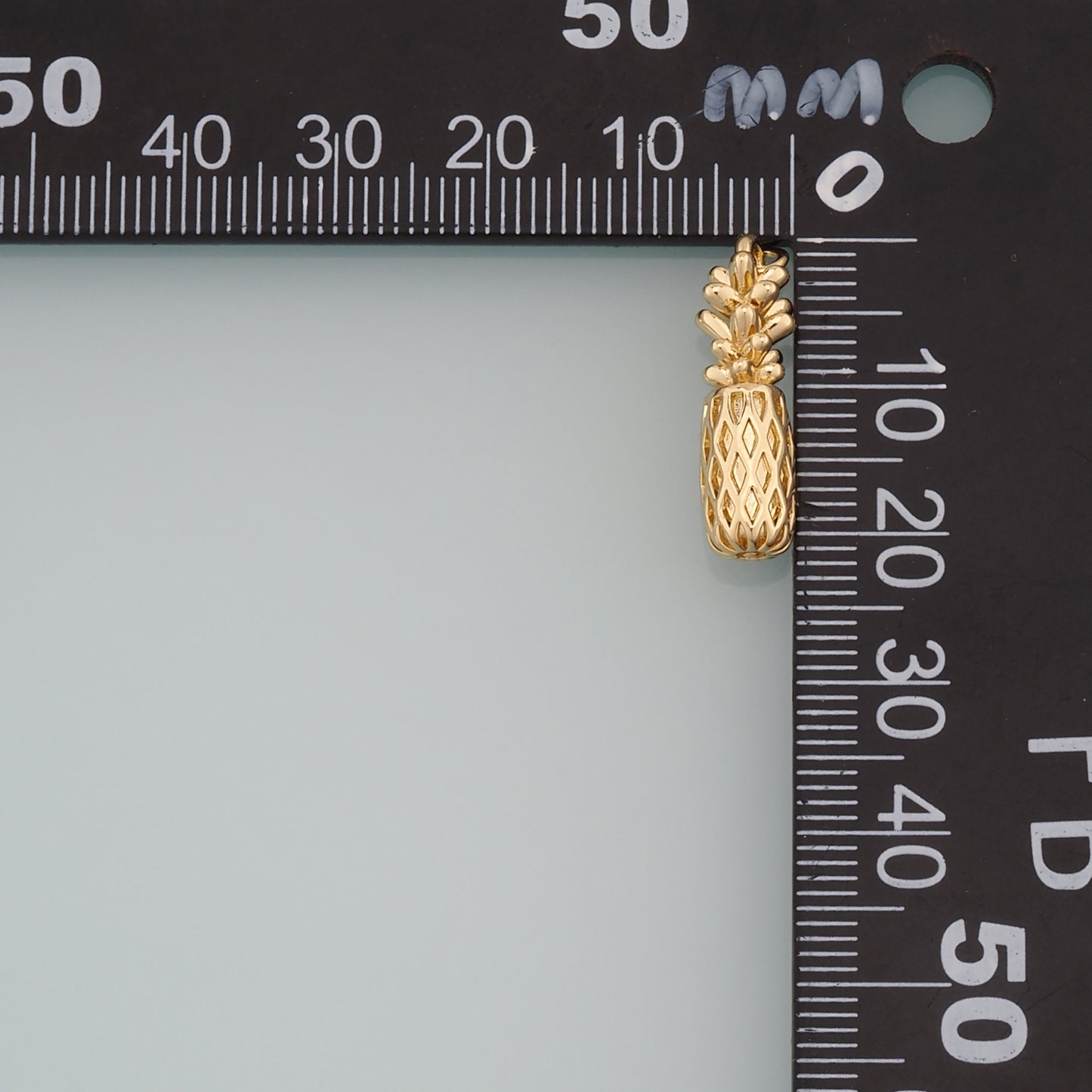 Gold Pineapple Charms,18K Gold Filled Pineapple Pendant,Fruit Charm Bracelet Necklace for DIY Jewelry Making Supply