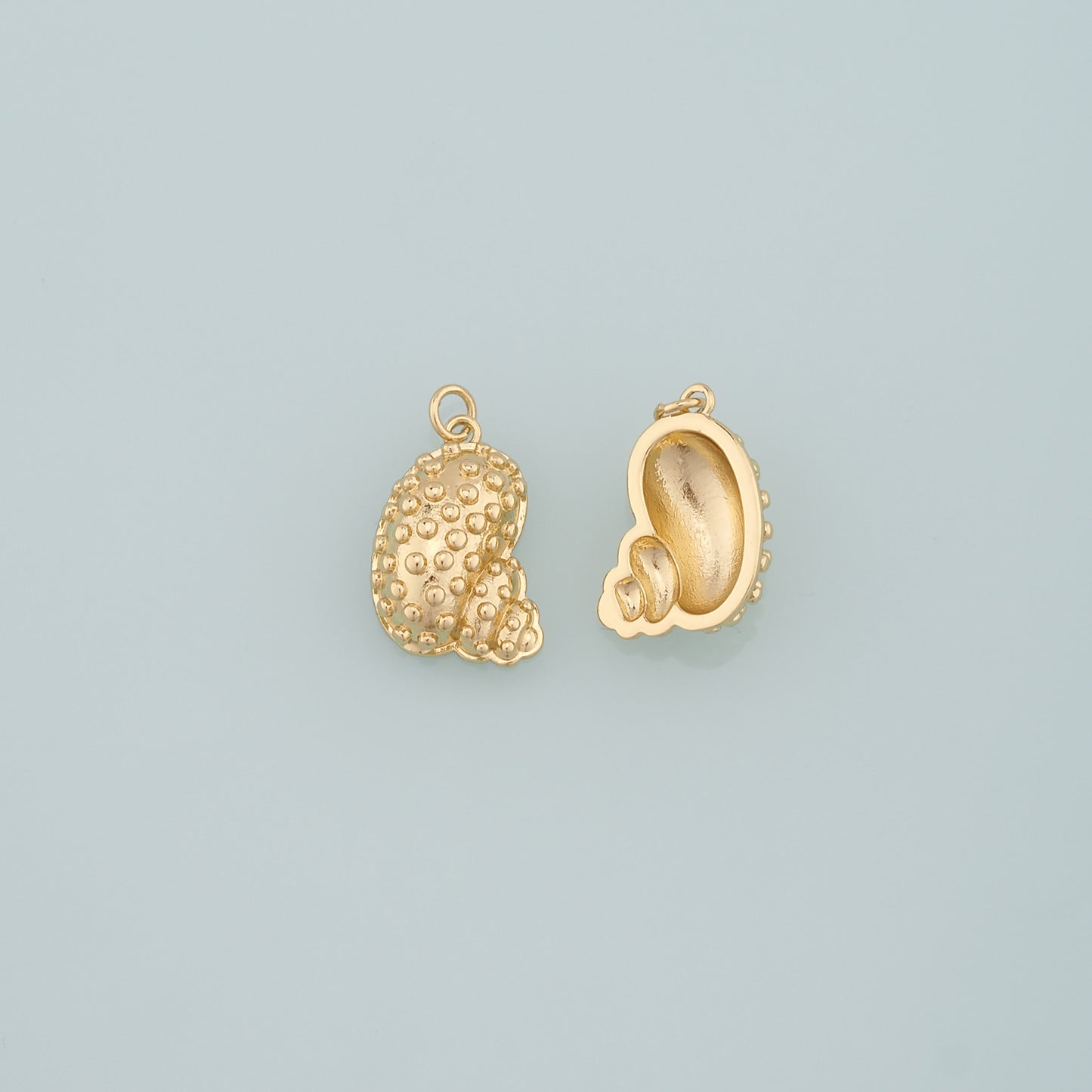 Gold Conch Charms,18K Gold Filled Shell Pendant,Conch Shell Charm Bracelet Necklace for DIY Jewelry Making Supply