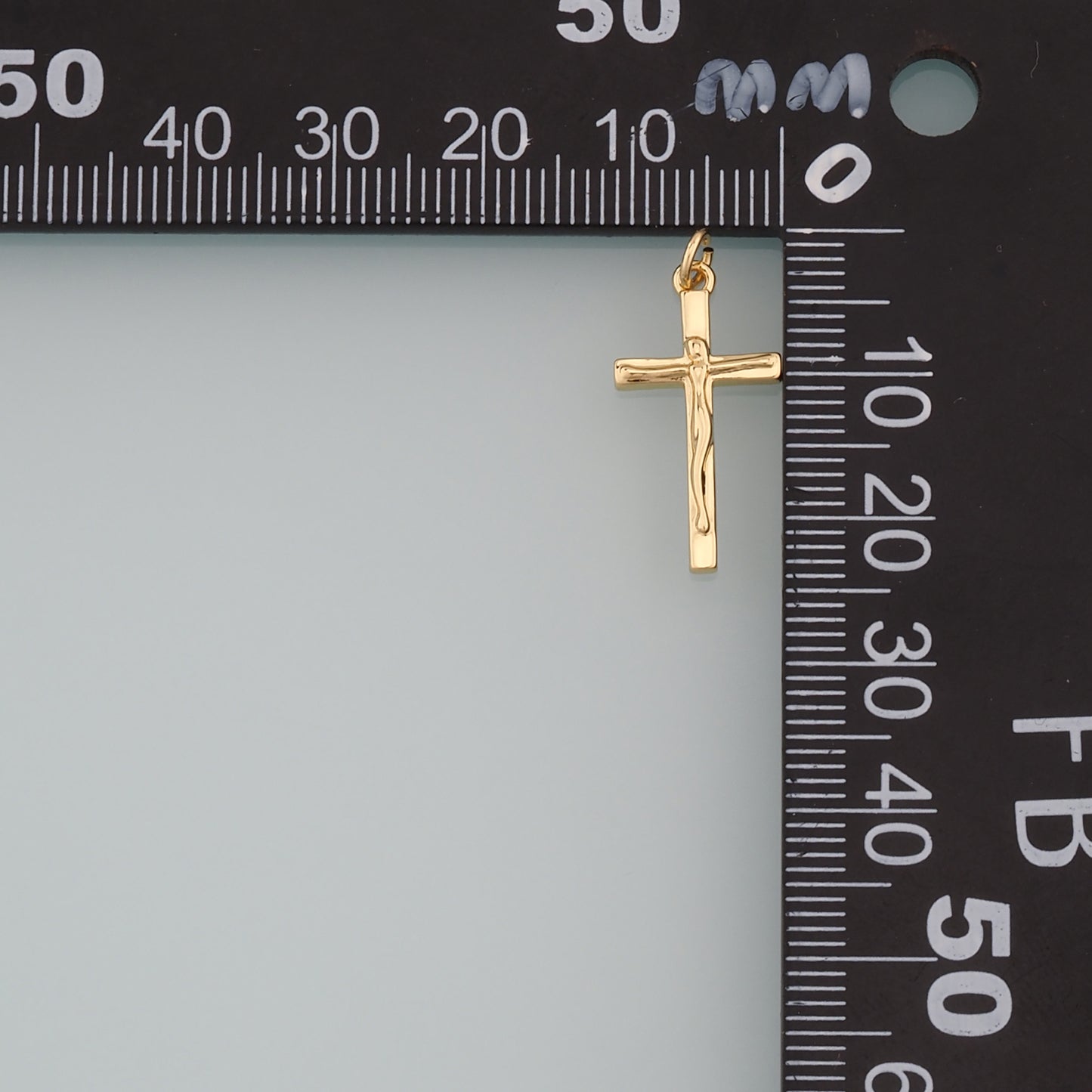 Gold Jesus Charms,18K Gold Filled Cross Pendant,Religion Charm Bracelet Necklace for DIY Jewelry Making Supply
