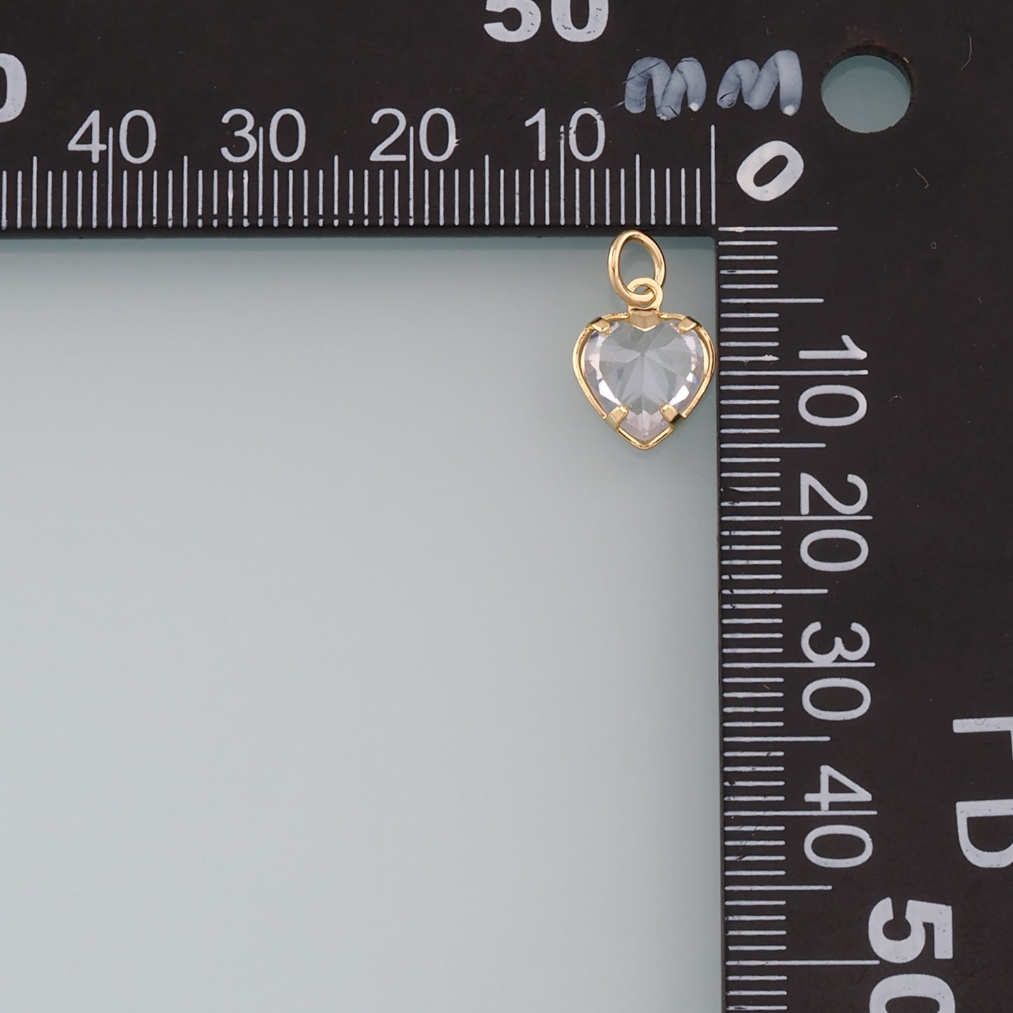 Gold Heart Charms,18K Gold Filled Heart Pendant,Dainty Heart Charm Bracelet Necklace for DIY Jewelry Making Supply