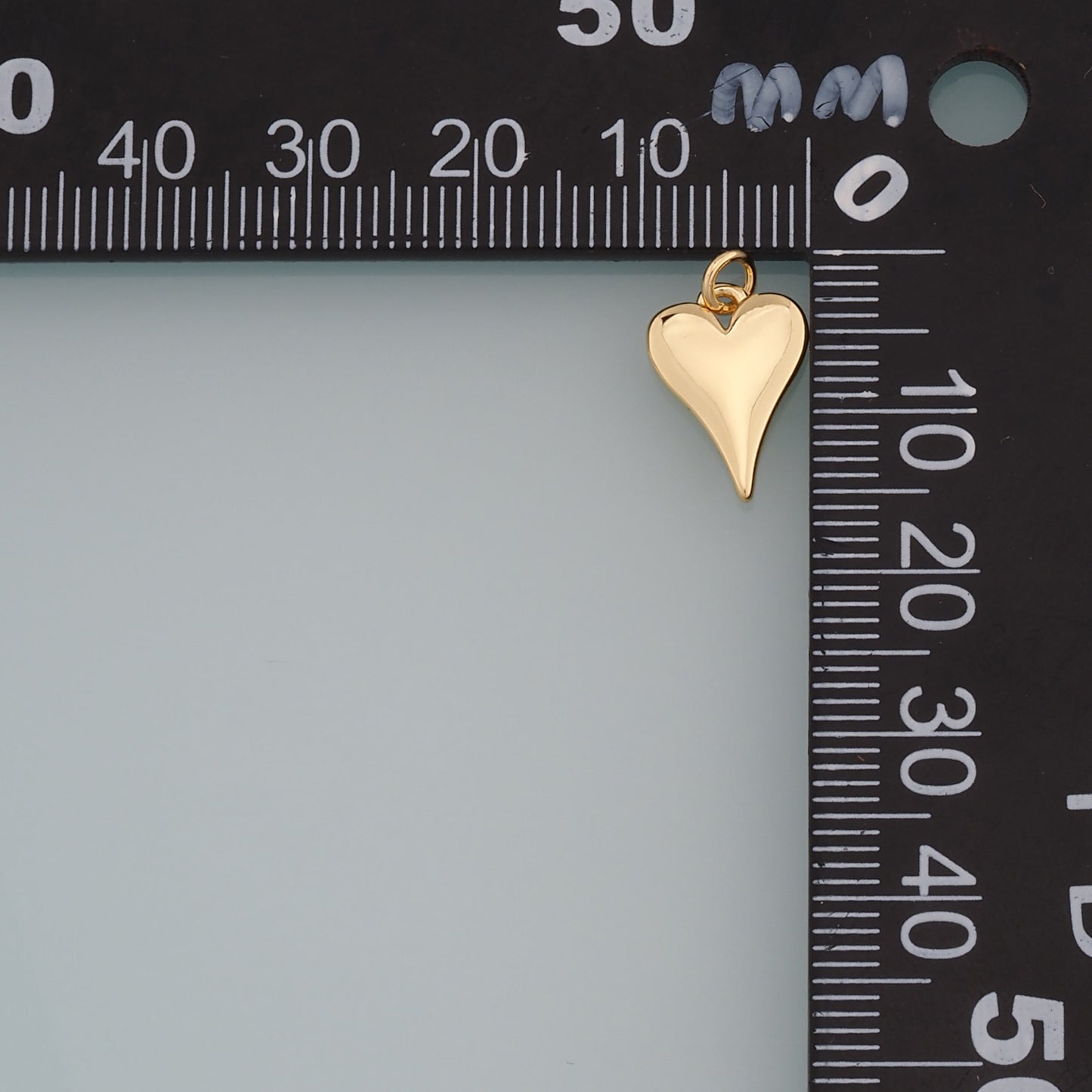Gold Heart Charms,18K Gold Filled Heart Pendant,Dainty Heart Charm Bracelet Necklace for DIY Jewelry Making Supply