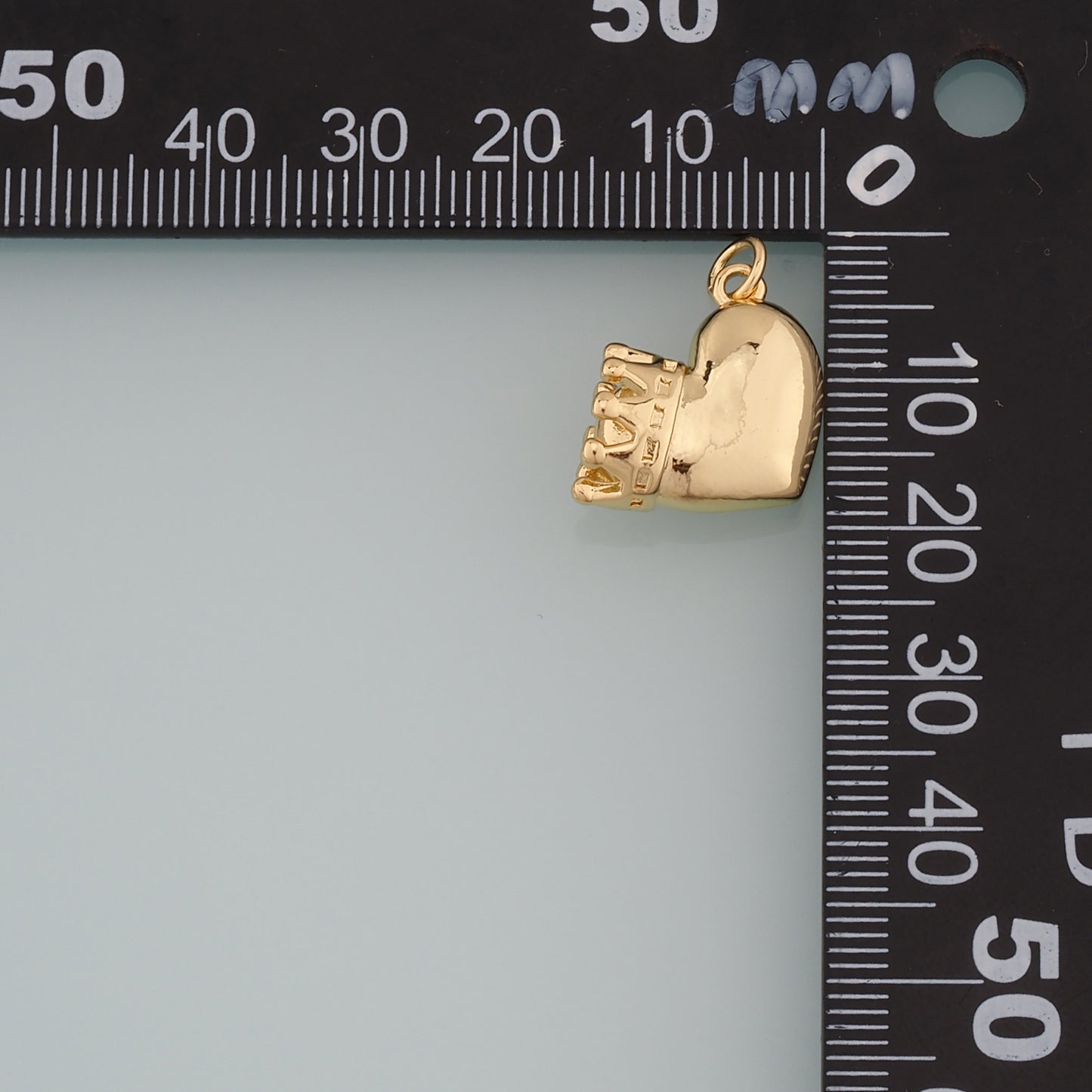 Gold Crown Charms,18K Gold Filled Crown Pendant,Heart Crown Charm Bracelet Necklace for DIY Jewelry Making Supply