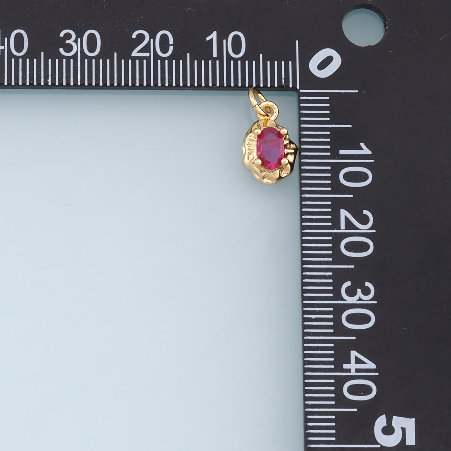 Gold Oval Crystal Charm,18K Gold Filled Oval Pendant,Irregular Oval Charm Bracelet Necklace for DIY Jewelry Making Supply