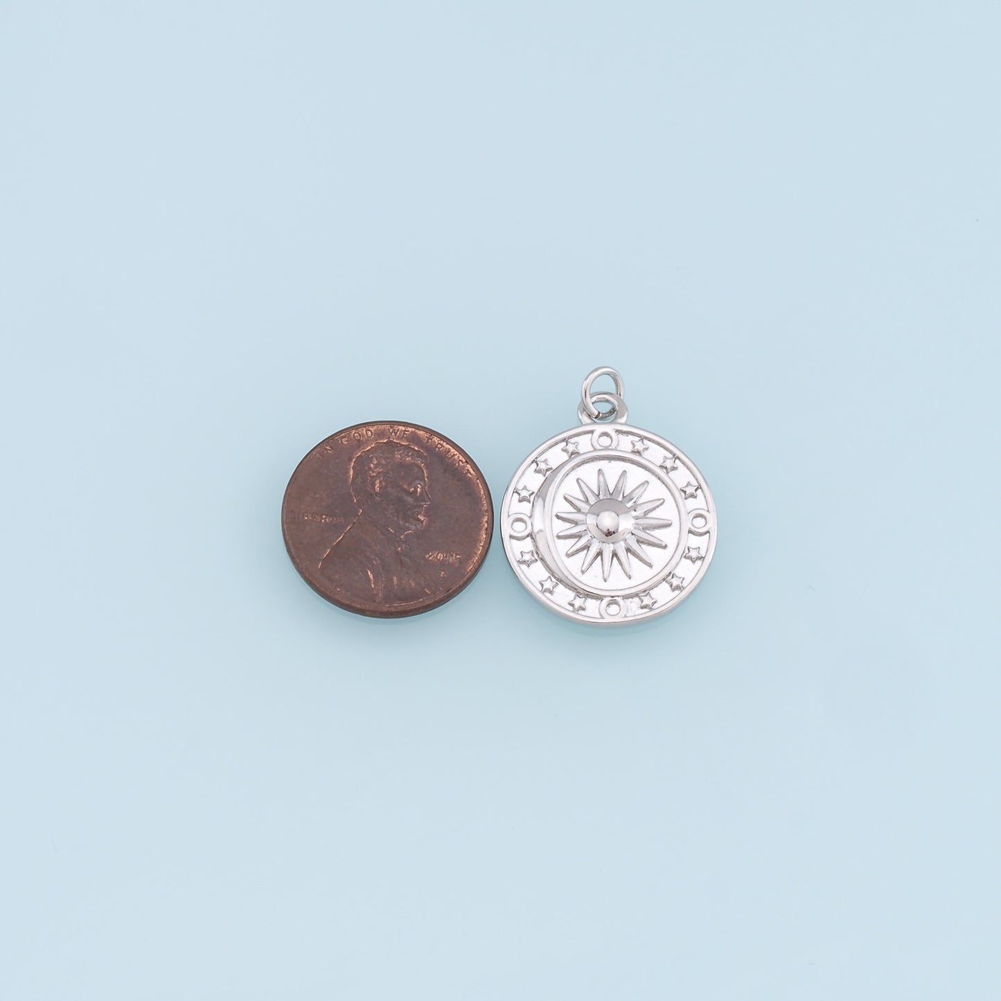Gold Sun Charms,18K Gold Filled Sun Pendant,Star Charm Bracelet Necklace for DIY Jewelry Making Supply