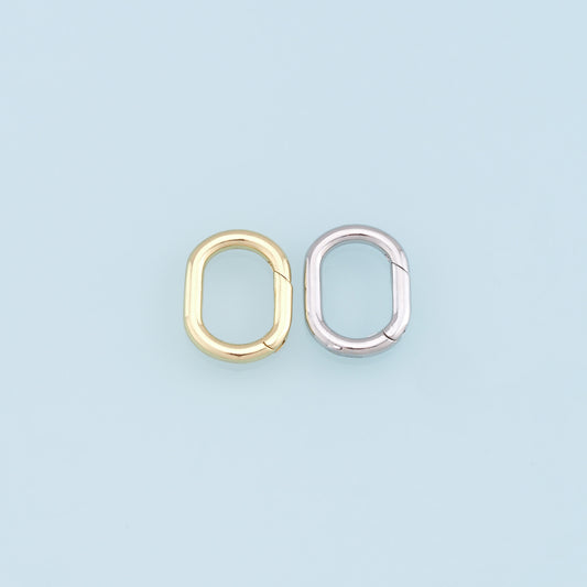 18K Gold Filled Oval Carabiner Clasp,Buckle Clasp,Carabiner Screw Clasp,Turnbuckle,for DIY Jewelry