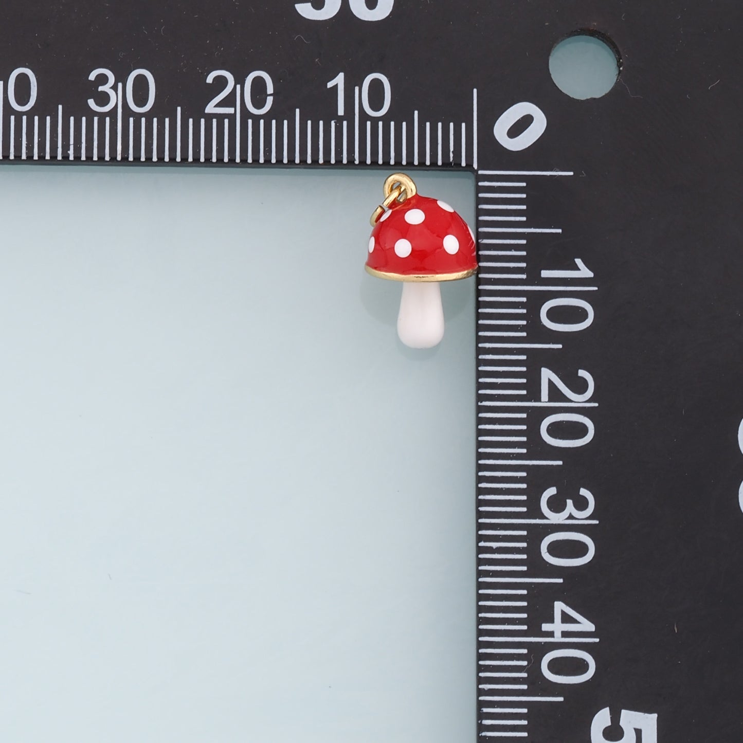 Gold Mushroom Charms,18K Gold Filled Enamel Mushroom Pendant,Kawaii Charm Bracelet Necklace for DIY Jewelry Making Supply