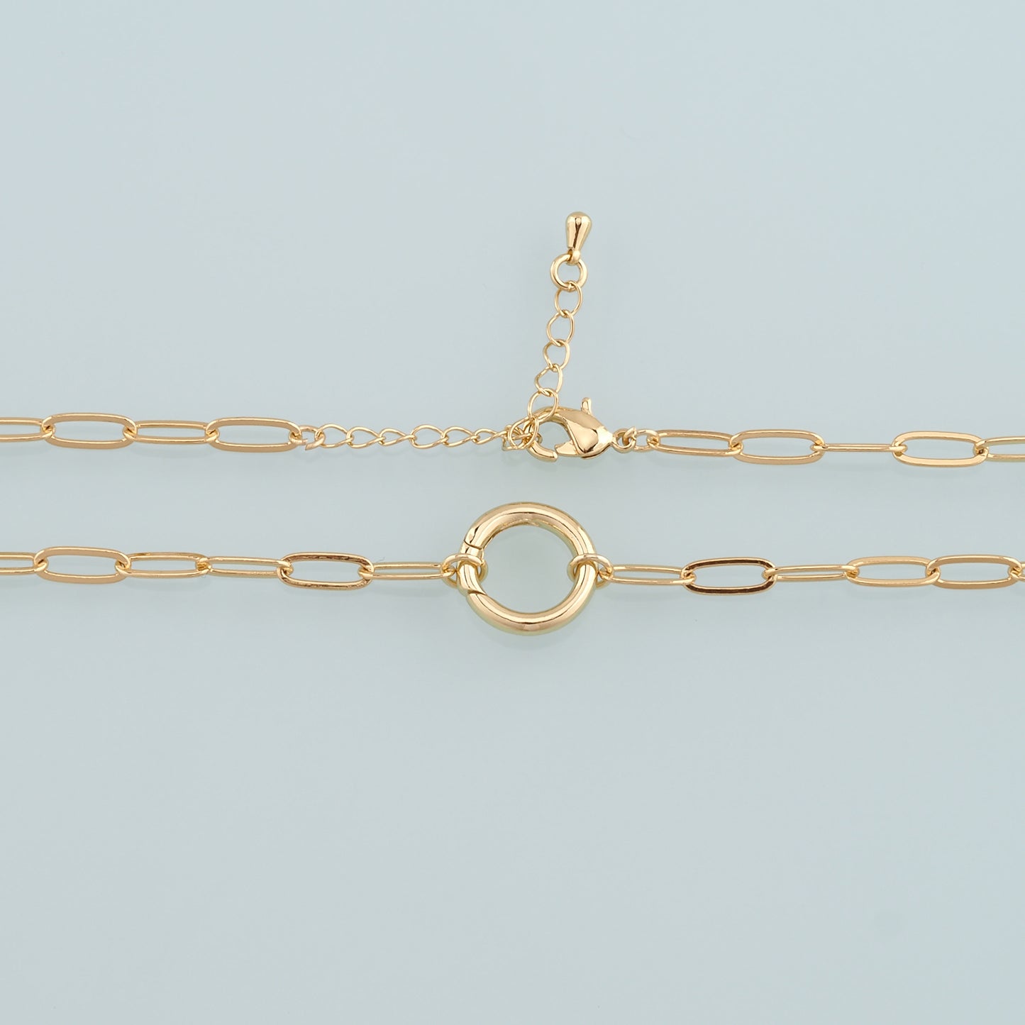 Gold Oval Chain,18K Gold Filled Paper Clip for Necklace Bracelet DIY Jewelry Making Supply