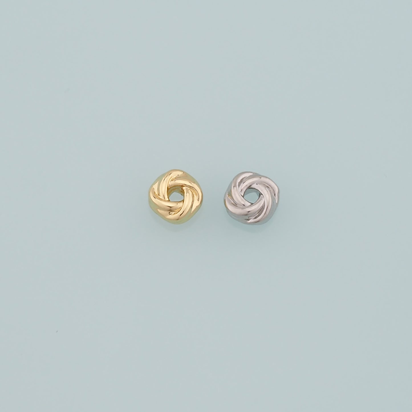 Gold Twist Knot Bead,18K Gold Filled Geometry spacer beads Bracelet Necklace for DIY Jewelry Making Supply