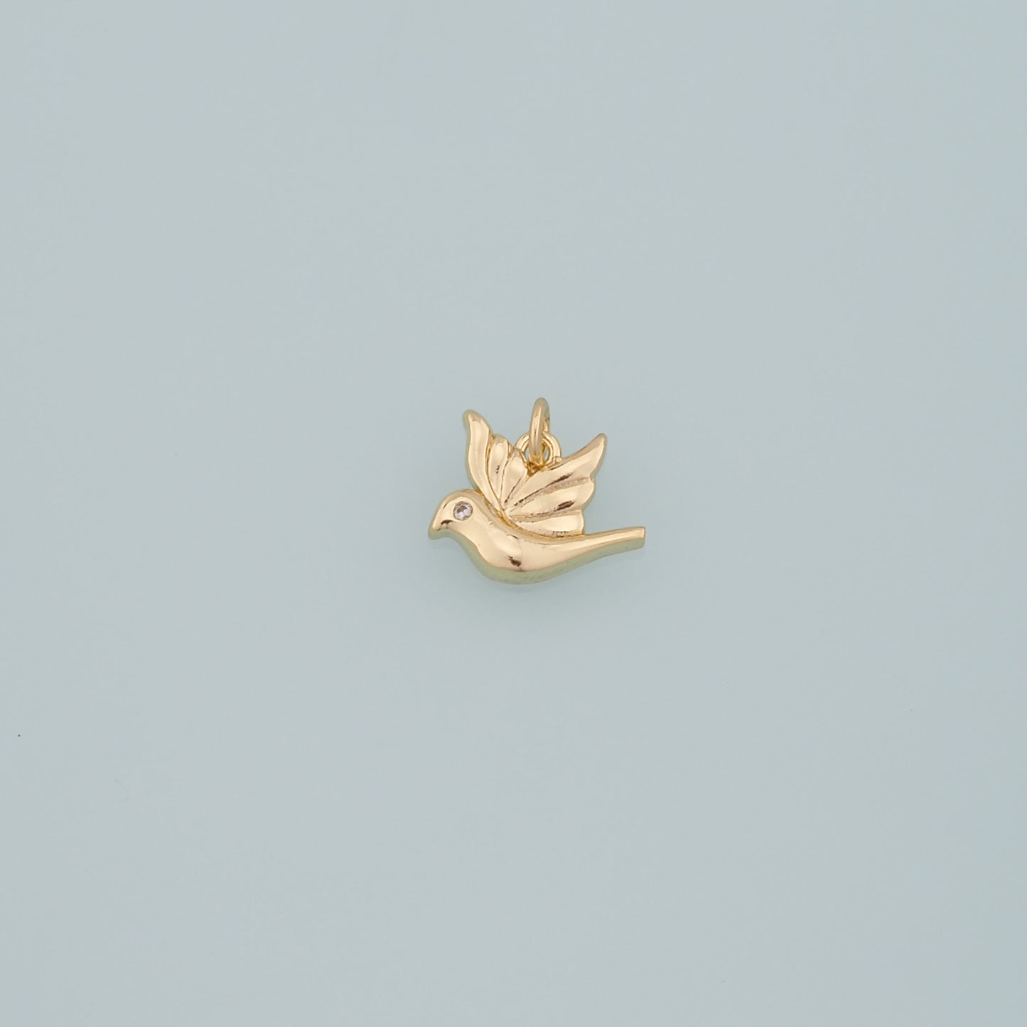Gold Animal Charms,18K Gold Filled Bird Pendant,Bird Charm Bracelet Necklace for DIY Jewelry Making Supply