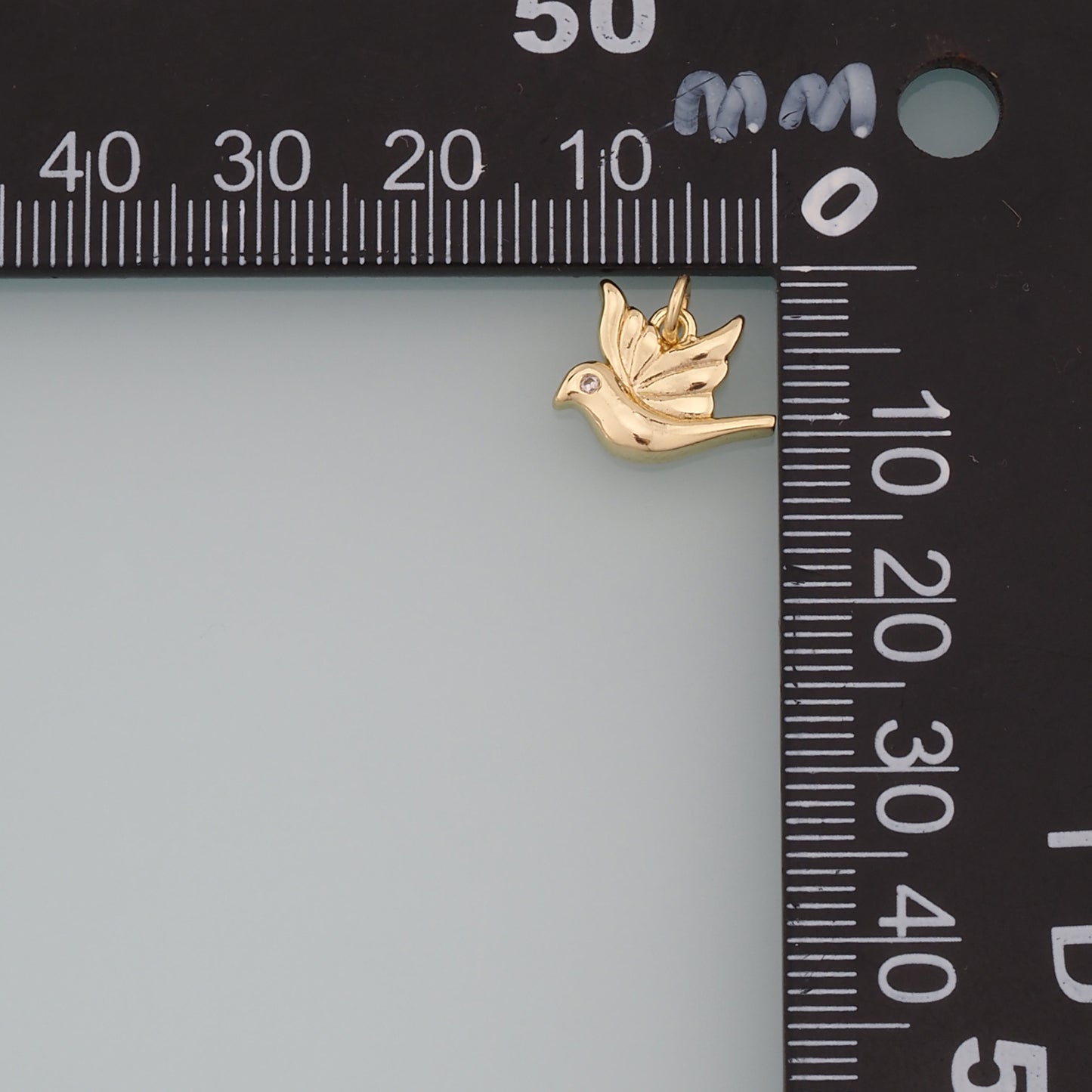 Gold Animal Charms,18K Gold Filled Bird Pendant,Bird Charm Bracelet Necklace for DIY Jewelry Making Supply