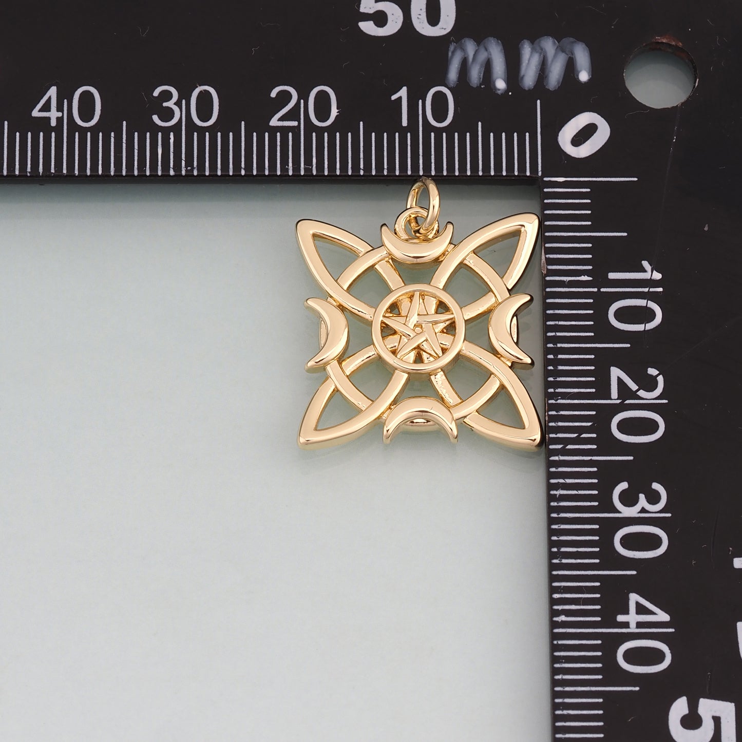 18K Gold Filled Star Compass Pendant,Star Charm Bracelet Necklace for DIY Jewelry Making Supply