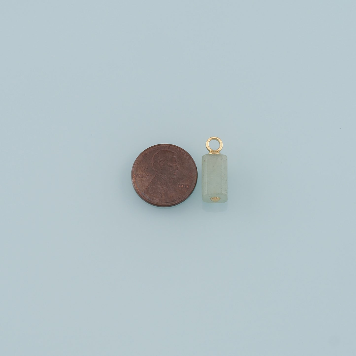 18K Gold Filled Rectangle Pendant,Natural Stone Charm Bracelet Necklace for DIY Jewelry Making Supply