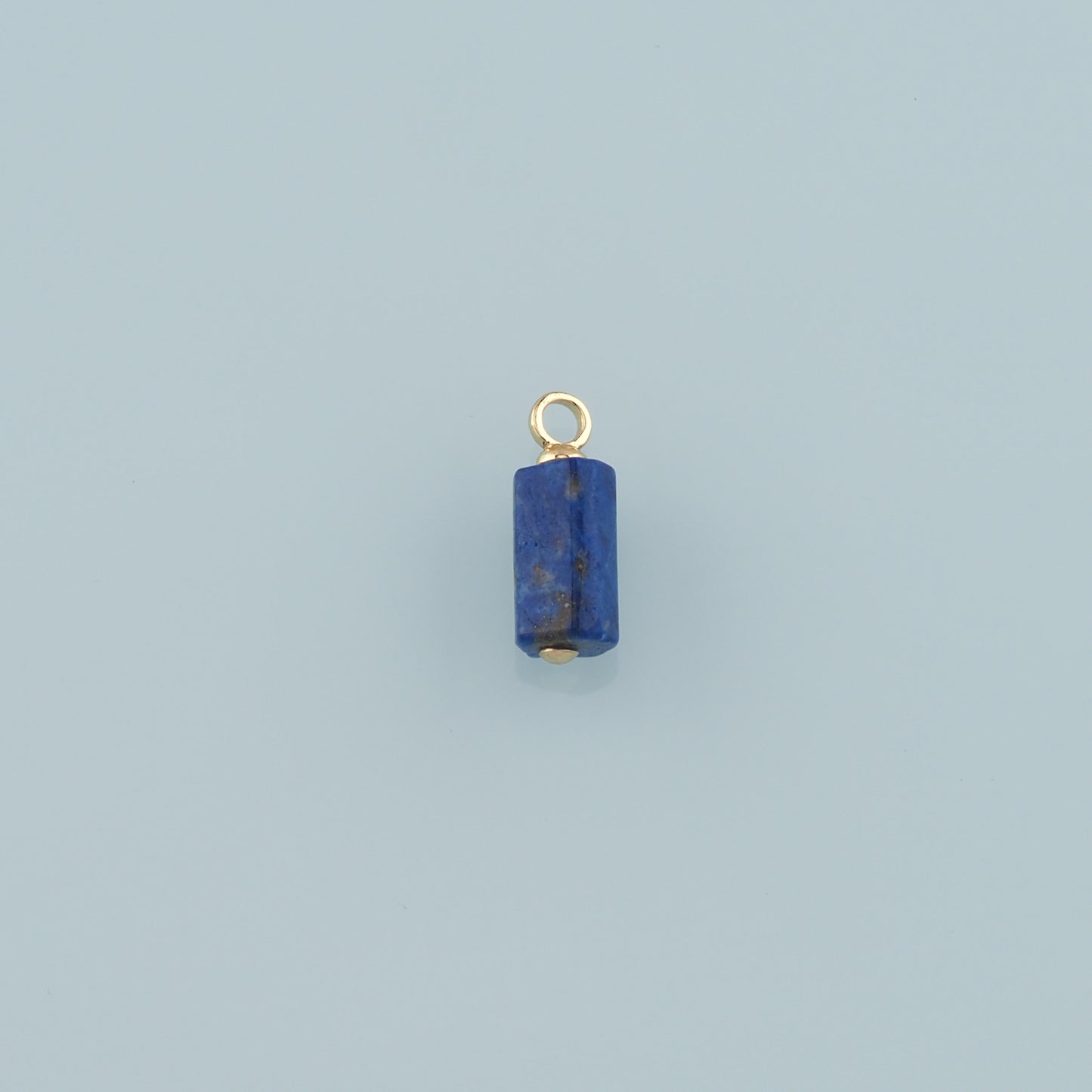 18K Gold Filled Cylinder Pendant,Natural Stone Charm Bracelet Necklace for DIY Jewelry Making Supply