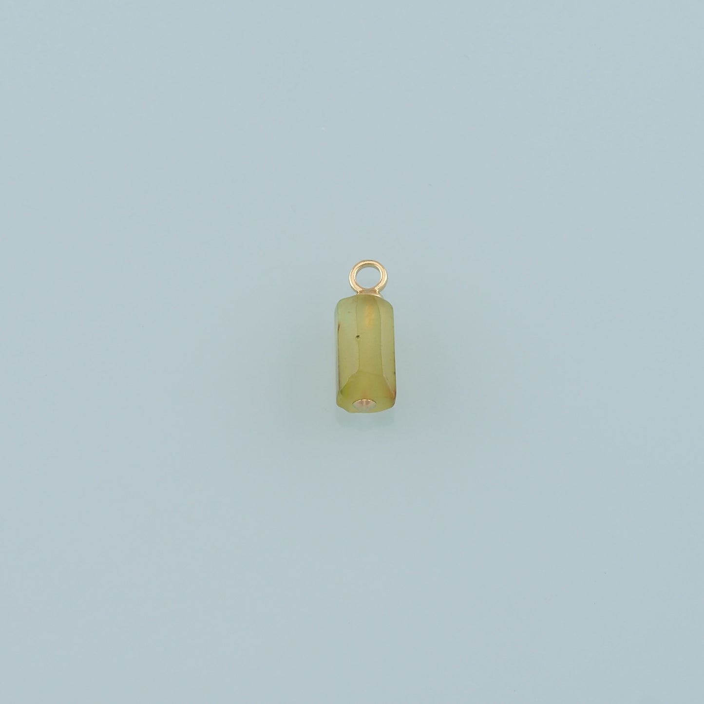 18K Gold Filled Cylinder Pendant,Natural Stone Charm Bracelet Necklace for DIY Jewelry Making Supply
