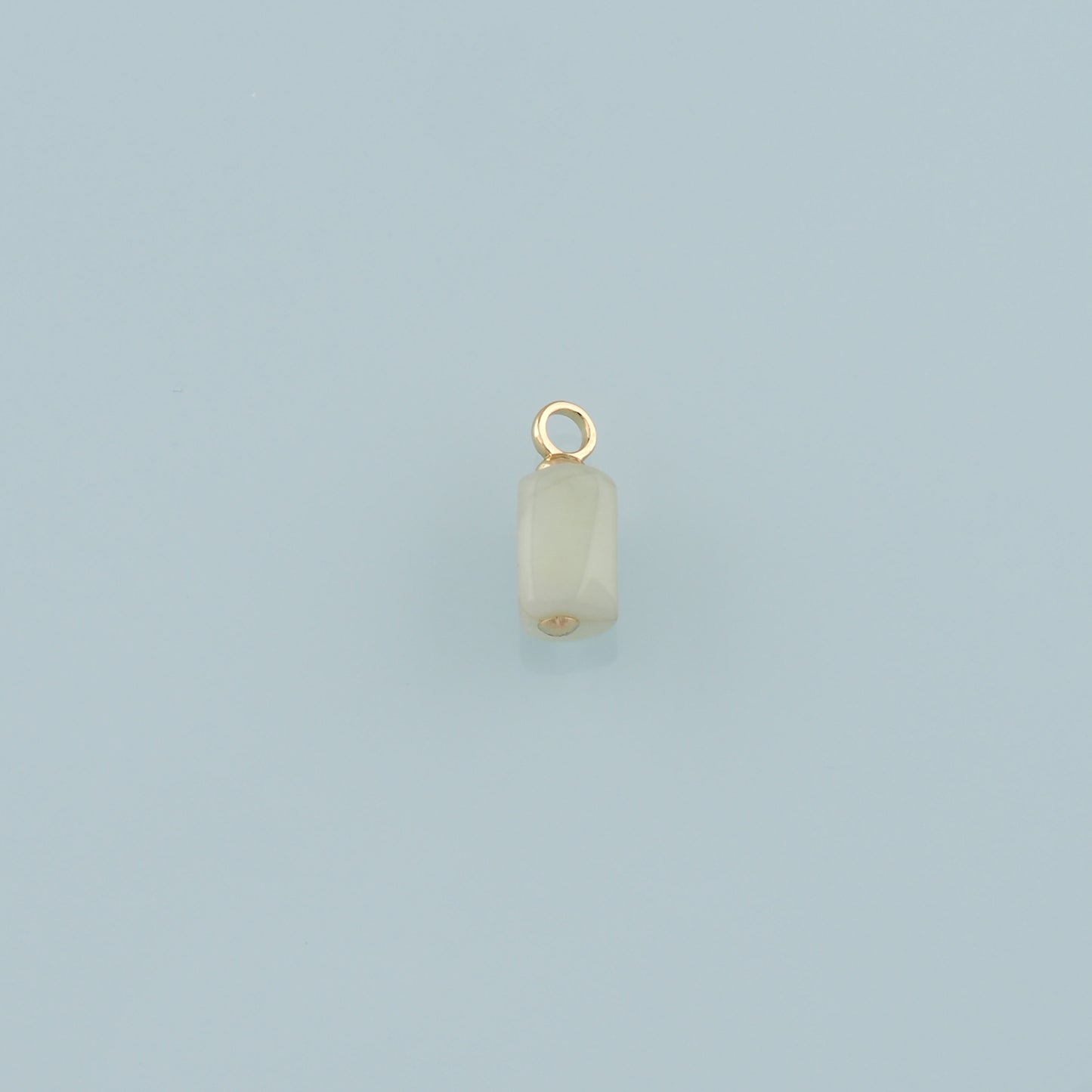 18K Gold Filled Cylinder Pendant,Natural Stone Charm Bracelet Necklace for DIY Jewelry Making Supply