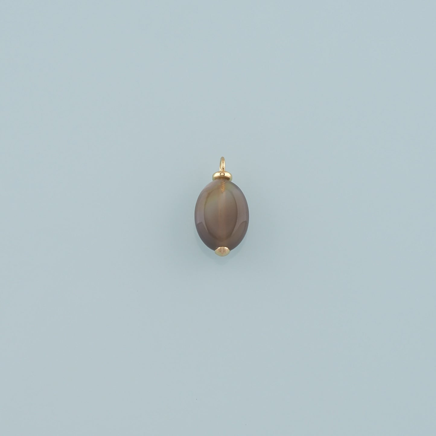 18K Gold Filled Oval Pendant,Natural Stone Charm Bracelet Necklace for DIY Jewelry Making Supply
