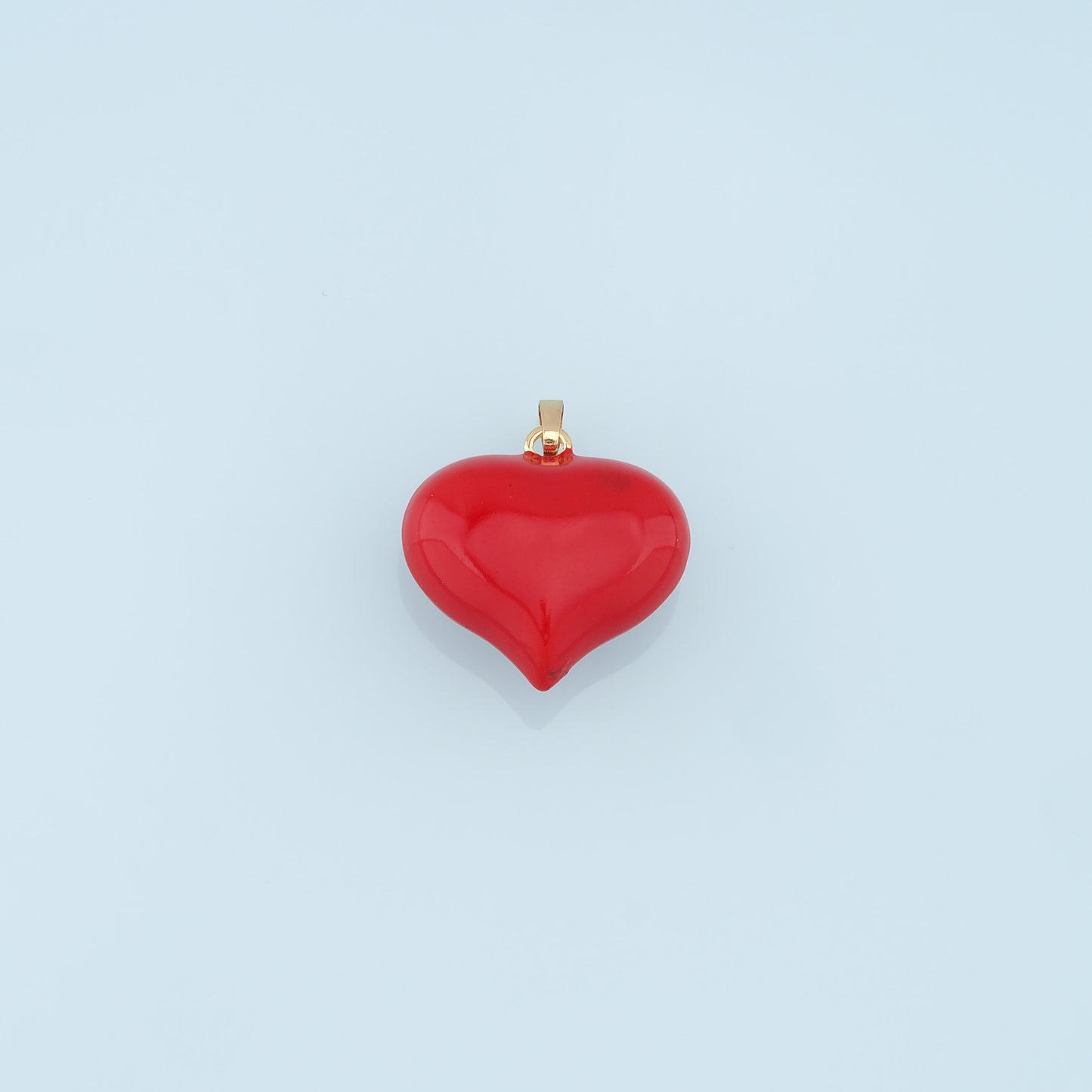 Gold Heart Charms,18K Gold Filled Enamel Heart Pendant,Red Heart Charm Bracelet Necklace for DIY Jewelry Making Supply