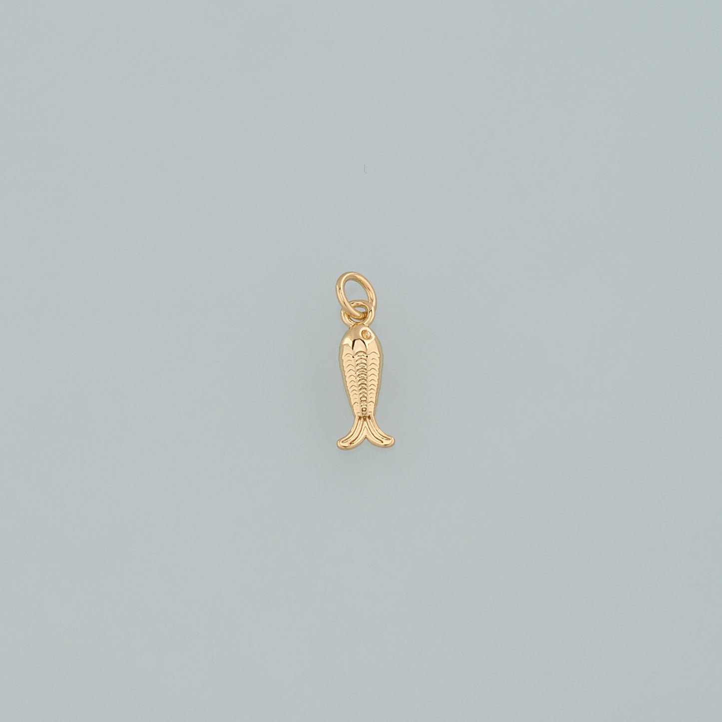 Gold Fish Charms,18K Gold Filled Fish Pendant,Ocean Charm Bracelet Necklace for DIY Jewelry Making Supply