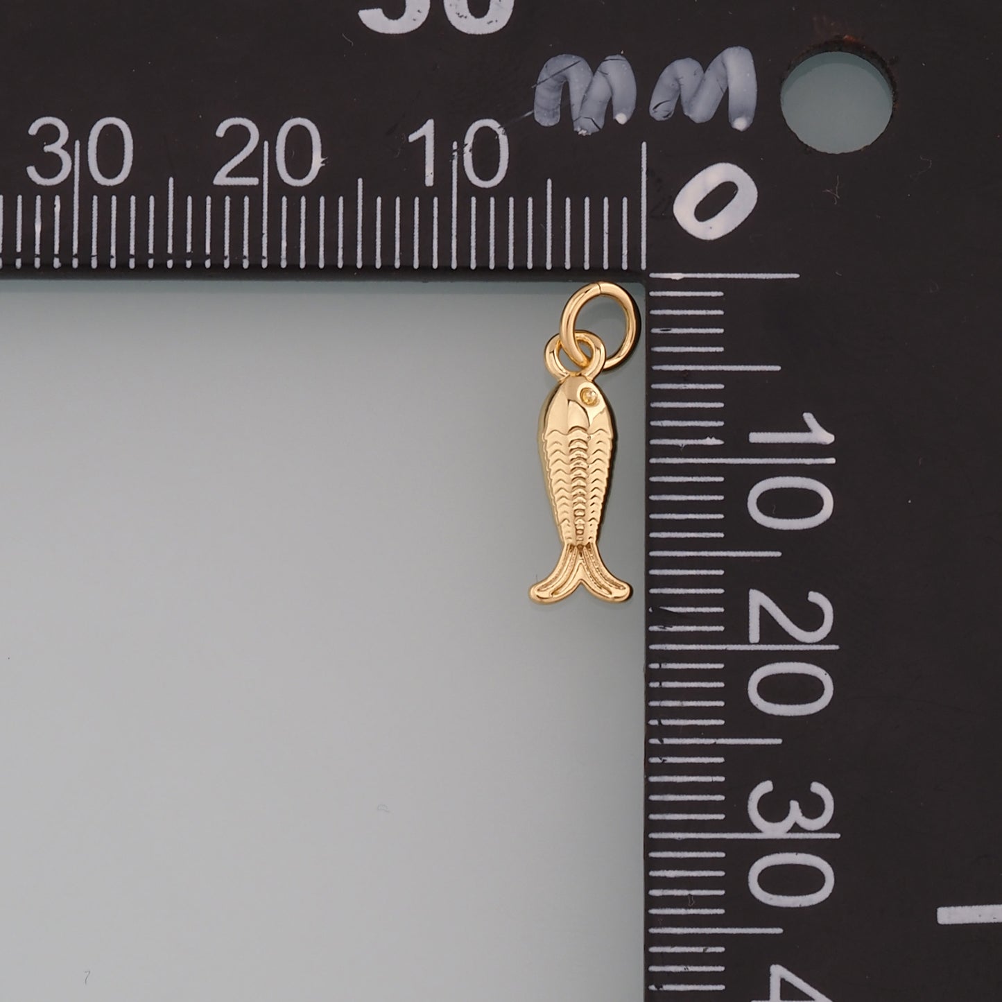 Gold Fish Charms,18K Gold Filled Fish Pendant,Ocean Charm Bracelet Necklace for DIY Jewelry Making Supply