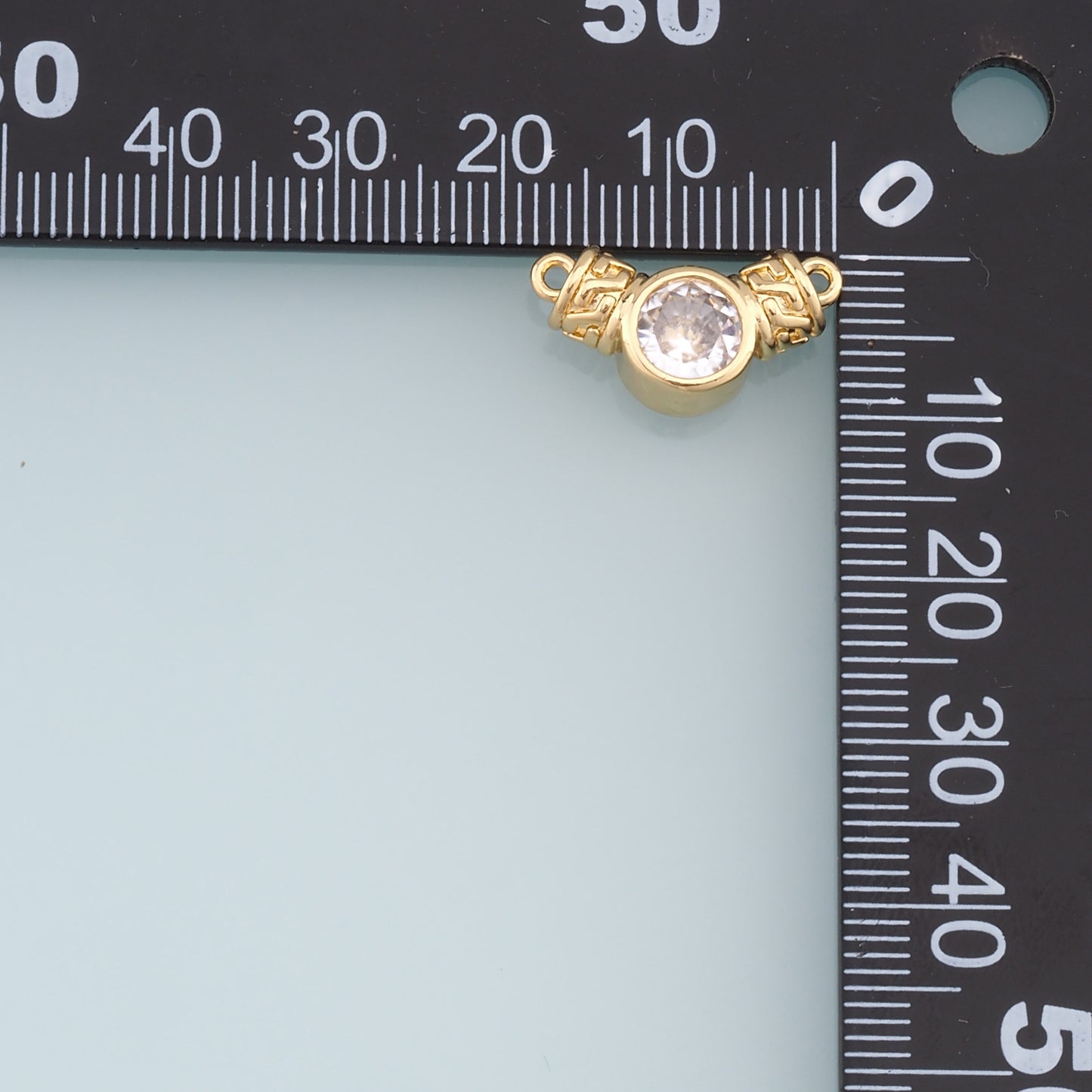 Gold Round Connector Charms,18K Gold Filled Crystal Round Pendant,Round Charm Bracelet Necklace for DIY Jewelry Making Supply