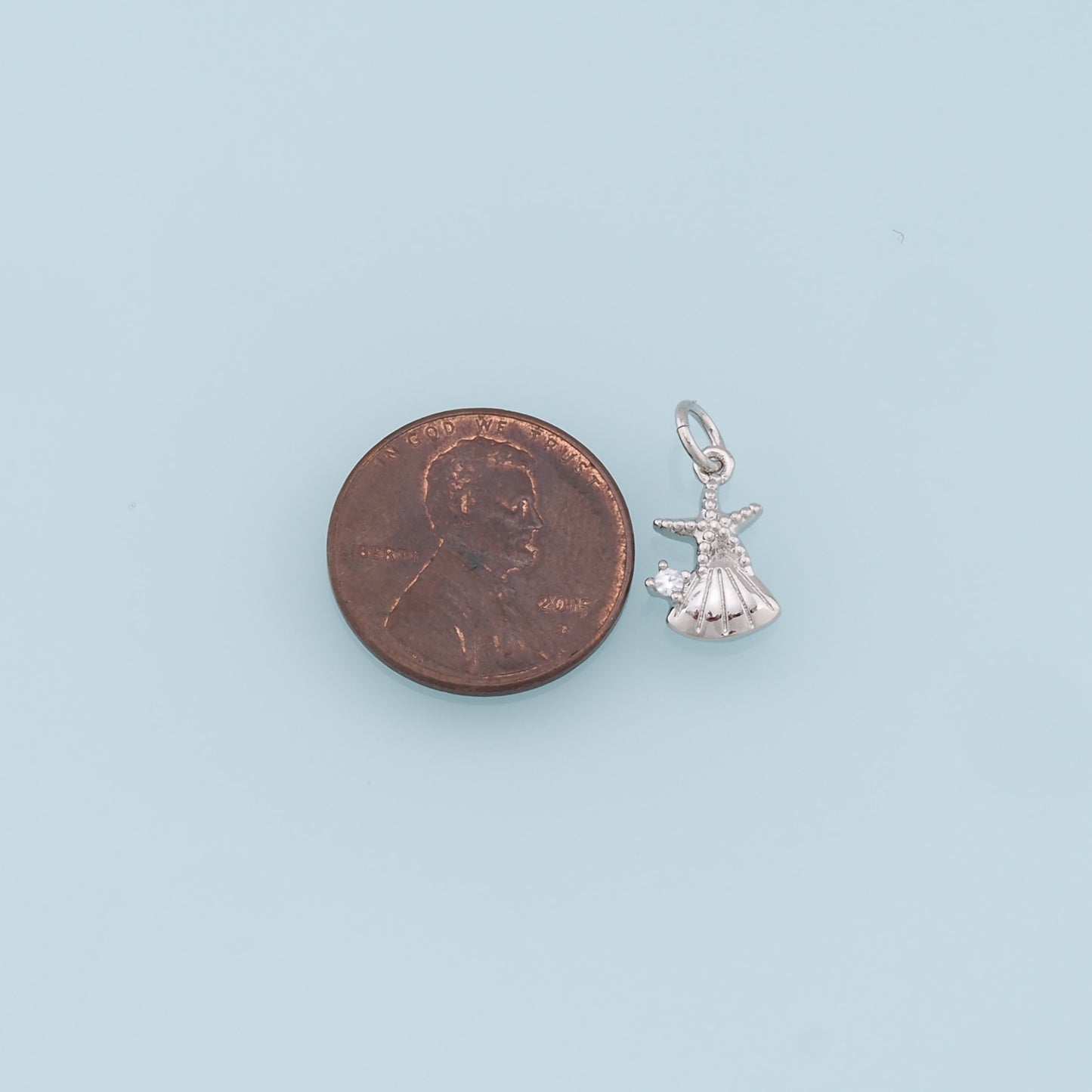 Gold Shell Starfish Charms,18K Gold Filled Shell Pendant,Starfish Charm Bracelet Necklace for DIY Jewelry Making Supply