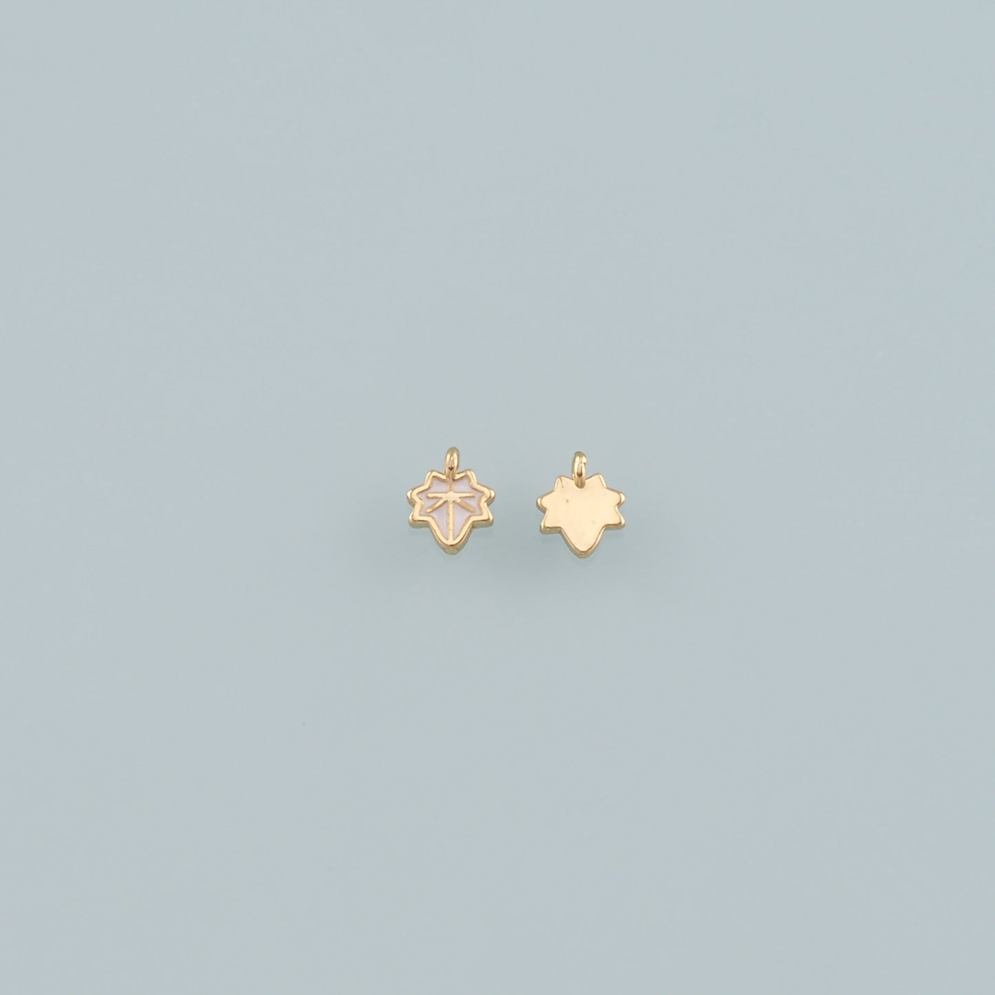 Gold Maple Leaf Charms,18K Gold Filled Maple Leaf Pendant,Enamel Leaf Charm Bracelet Necklace for DIY Jewelry Making Supply