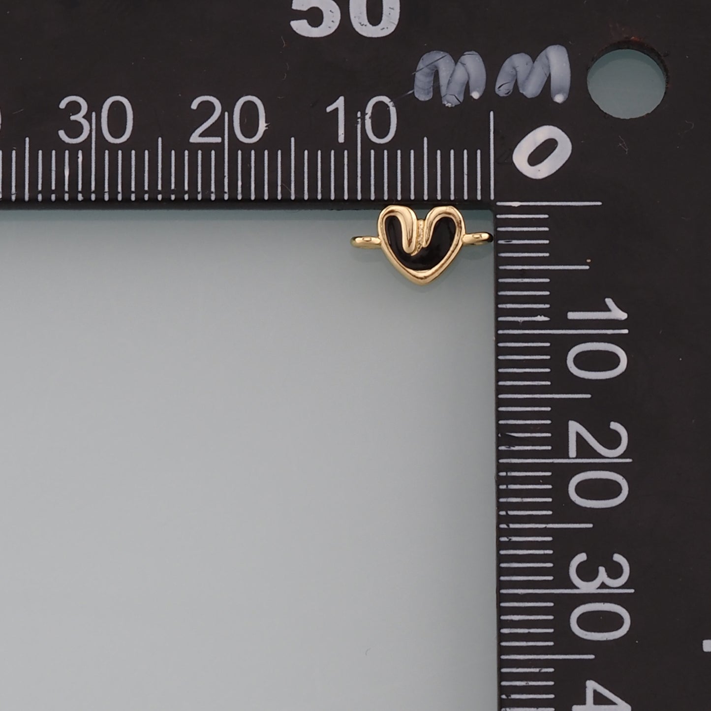 Gold Heart Charms,18K Gold Filled Heart Connector,CZ Micro Pave Heart Charm Bracelet Necklace for DIY Jewelry Making Supply