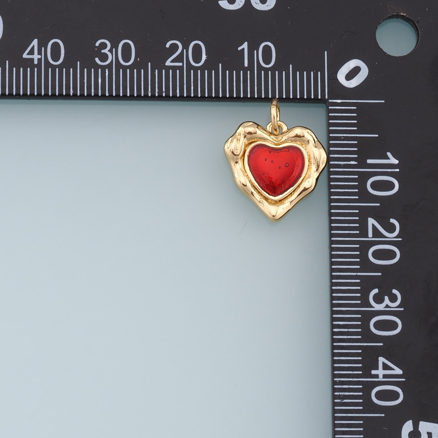 Gold Heart Charms,18K Gold Filled Heart Pendant,Heart Charm Bracelet Necklace for DIY Jewelry Making Supply