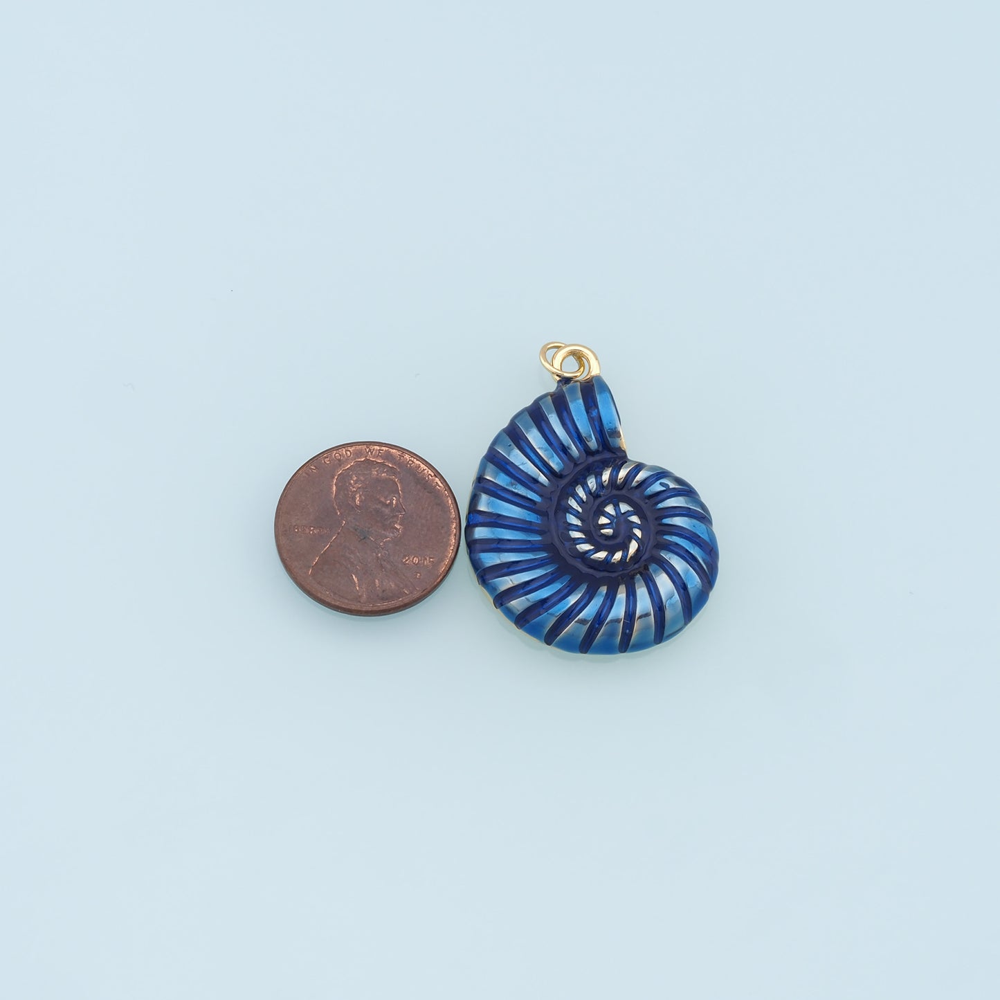 Gold Shell Charms,18K Gold Filled Conch Shell Pendant,Enamel Shell Charm Bracelet Necklace for DIY Jewelry Making Supply