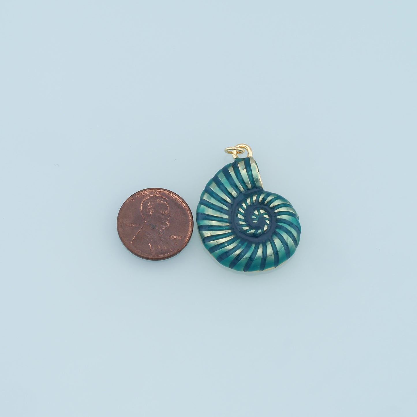 Gold Shell Charms,18K Gold Filled Conch Shell Pendant,Enamel Shell Charm Bracelet Necklace for DIY Jewelry Making Supply