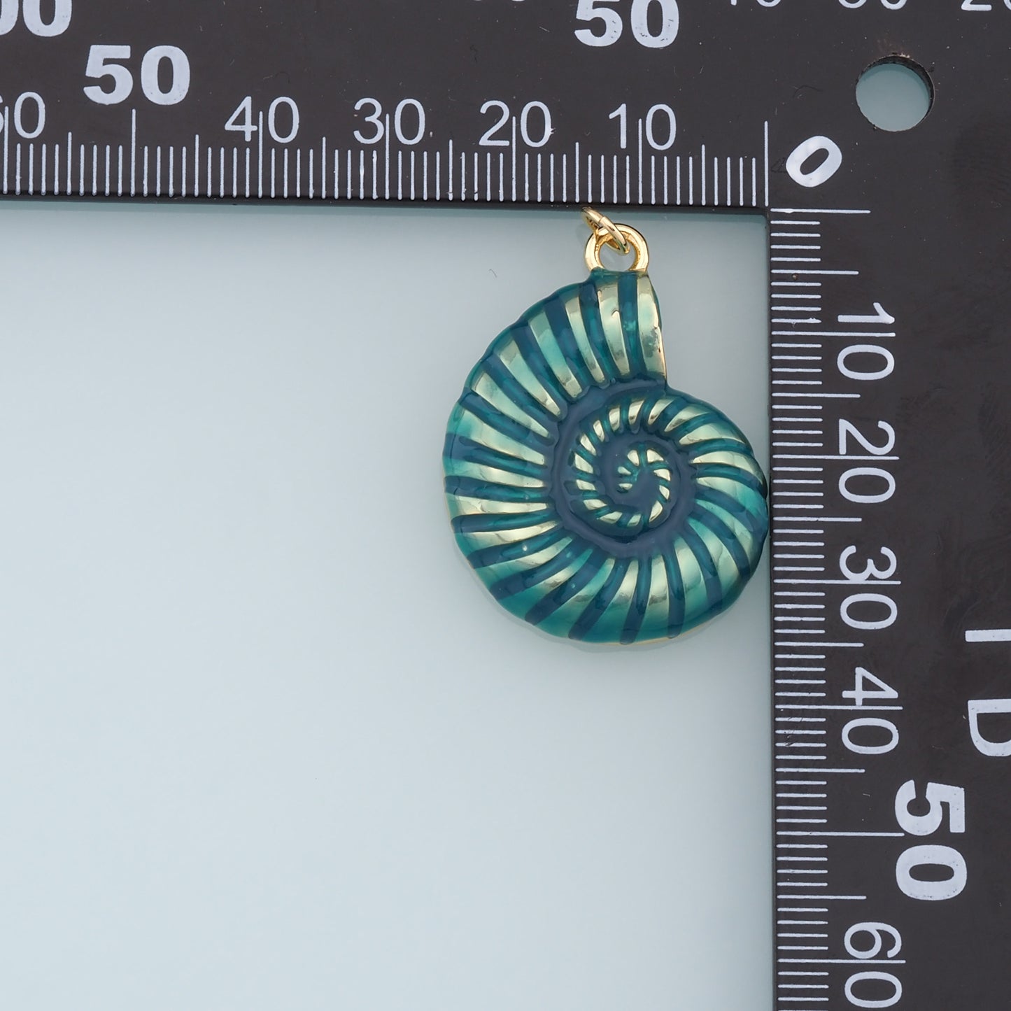 Gold Shell Charms,18K Gold Filled Conch Shell Pendant,Enamel Shell Charm Bracelet Necklace for DIY Jewelry Making Supply