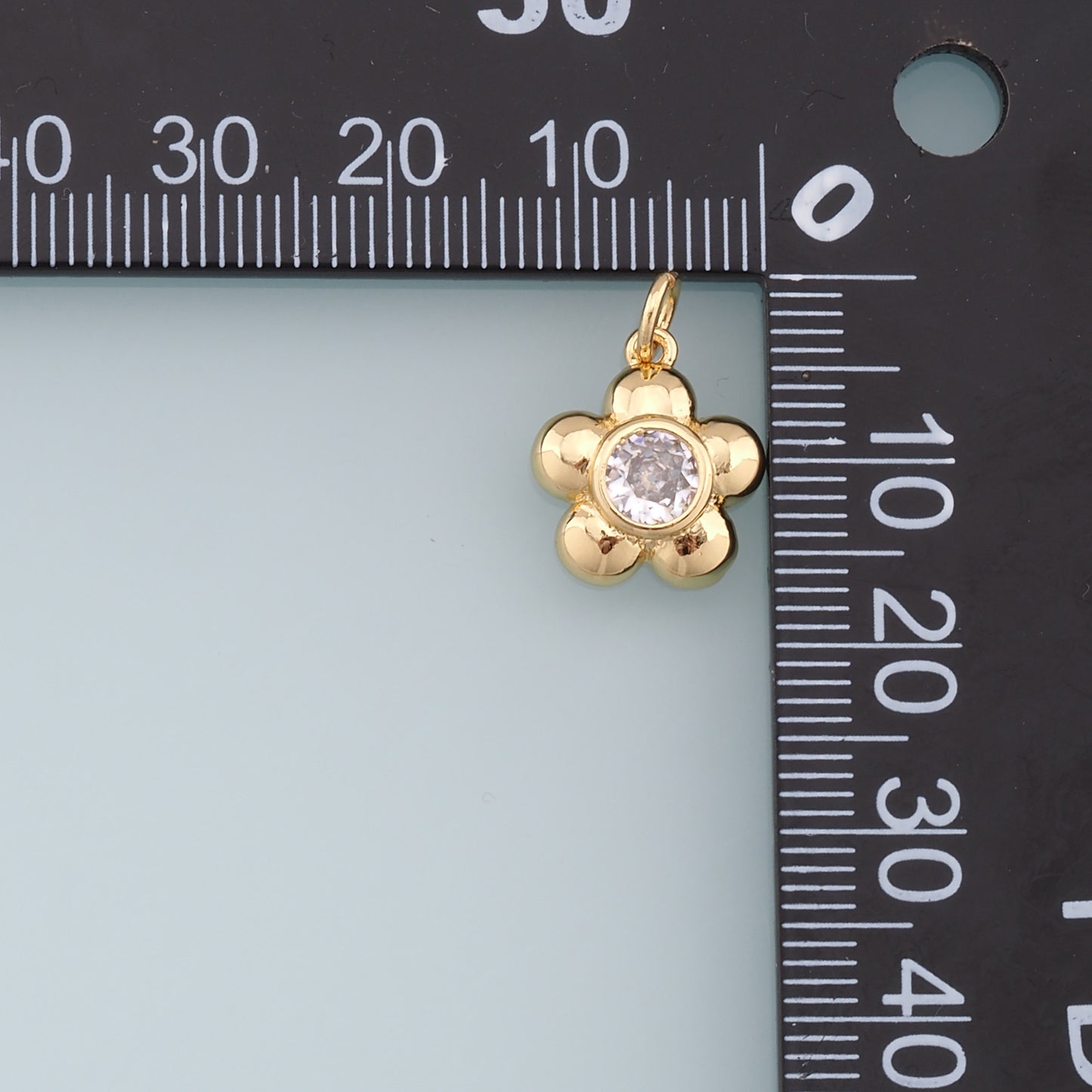 Gold Flower Charms,18K Gold Filled Flower Pendant,Silver Flower Charm Bracelet Necklace for DIY Jewelry Making Supply