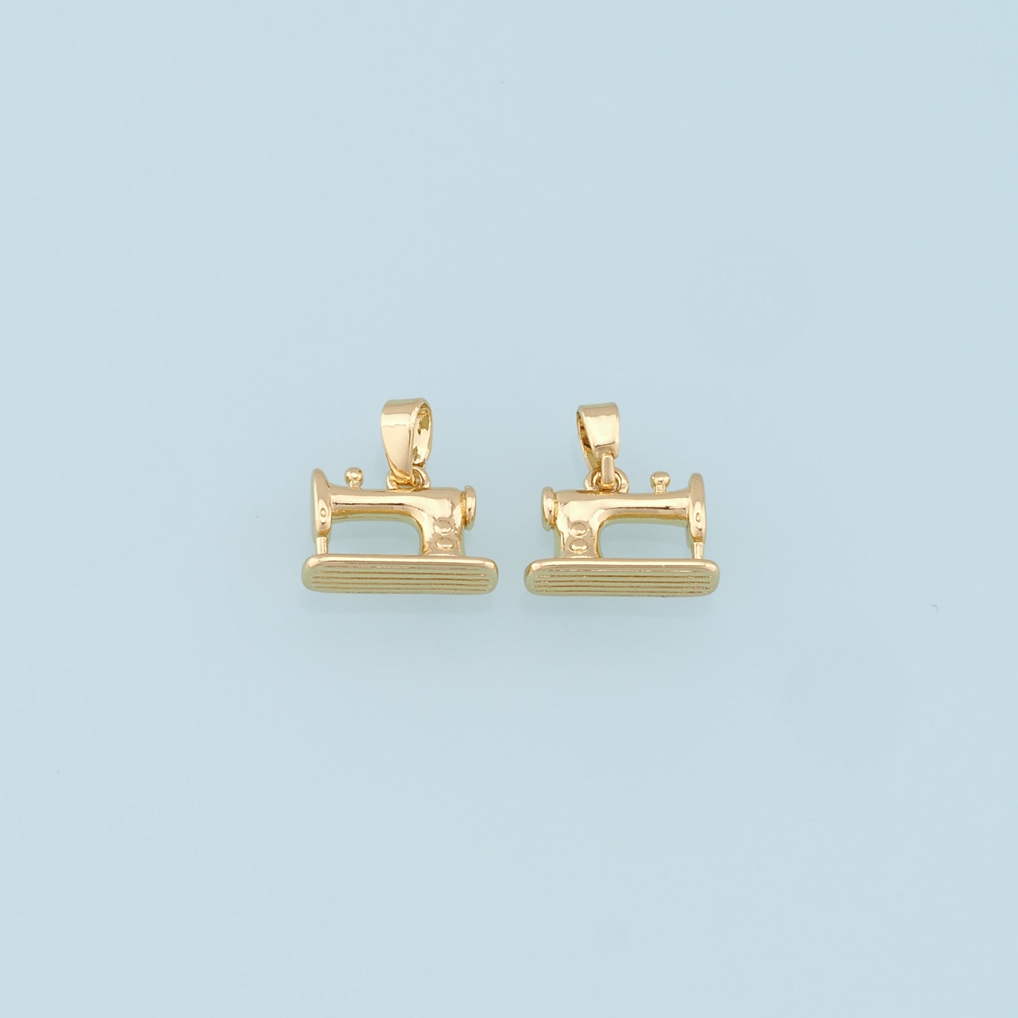 Gold sewing machine Charms,18K Gold Filled sewing machine Pendant,sewing machine Charm Bracelet Necklace for DIY Jewelry Making Supply