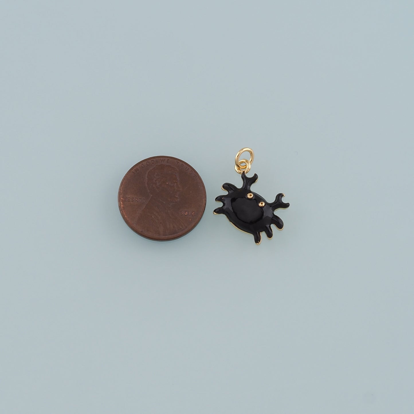 Gold Marine Life Charms,18K Gold Filled Crab Pendant,Enamel Crab Charms Bracelet Necklace for DIY Jewelry Making Supply