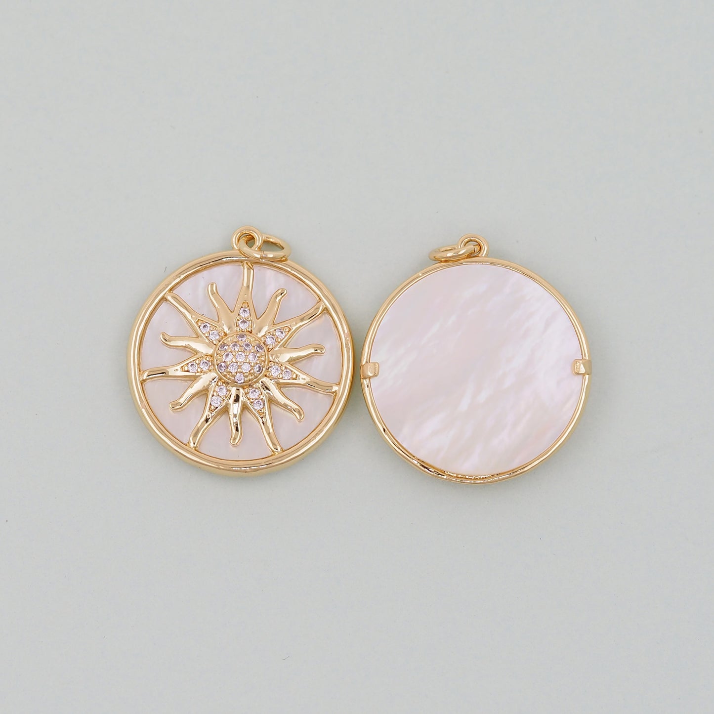 Gold Sun Charms,18K Gold Filled Sun Pendant,celestial Charm Bracelet Necklace for DIY Jewelry Making Supply