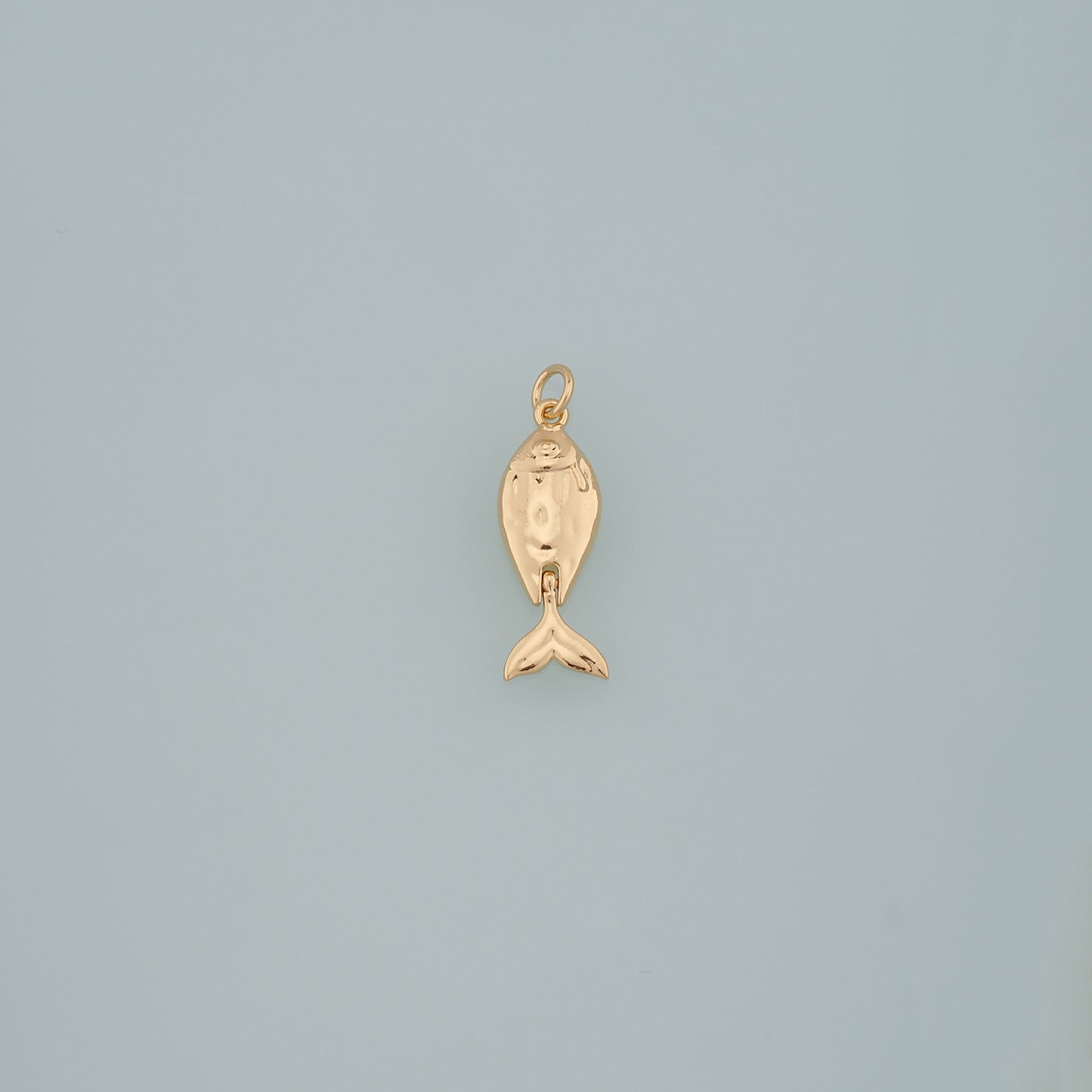 Gold Fish Charms,18K Gold Filled Fish Pendant,Ocean Charm Bracelet Necklace for DIY Jewelry Making Supply
