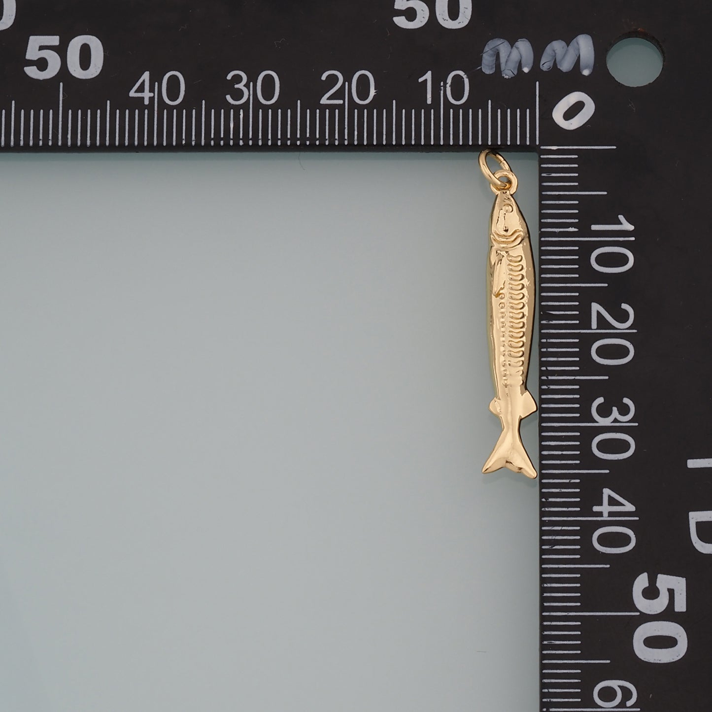 Gold Fish Charms,18K Gold Filled Fish Pendant,Ocean Charm Bracelet Necklace for DIY Jewelry Making Supply