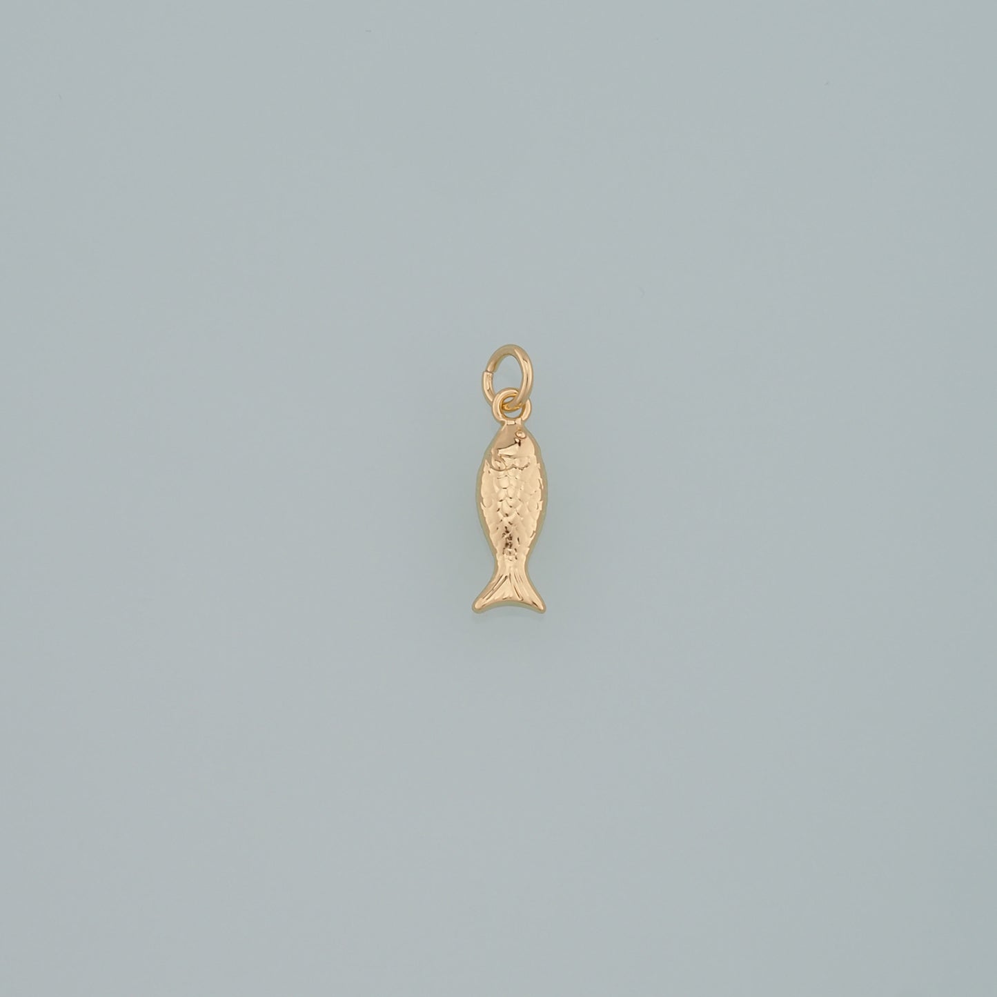 Gold Fish Charms,18K Gold Filled Fish Pendant,Ocean Charm Bracelet Necklace for DIY Jewelry Making Supply