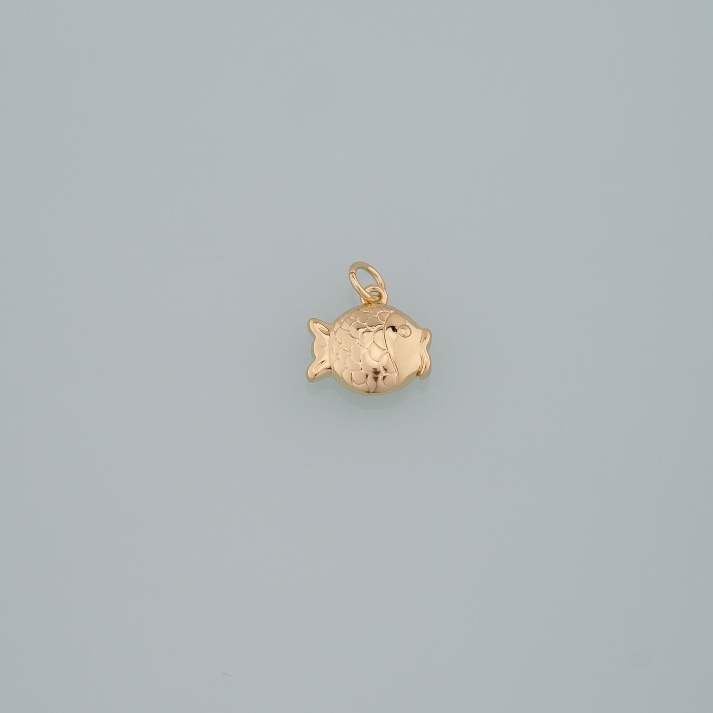 Gold Fish Charms,18K Gold Filled Fish Pendant,Ocean Charm Bracelet Necklace for DIY Jewelry Making Supply